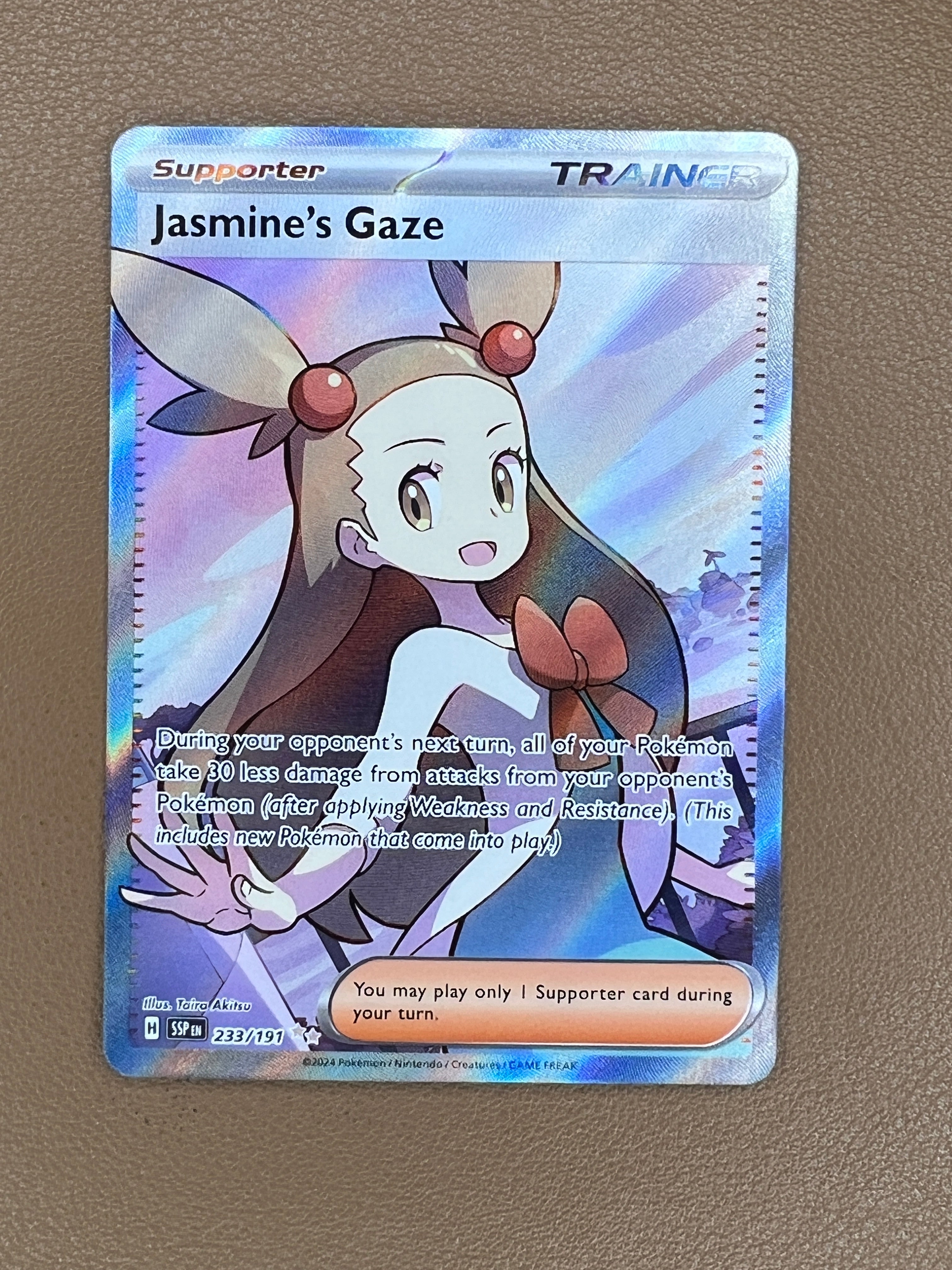 jasmine pokemon card Jasmine's Gaze #233/191 Full Art Supporter Secret Rare – L&M Comics Slab Type:SGC Pokemon cards search for 5 Metal Lightning, Army of One