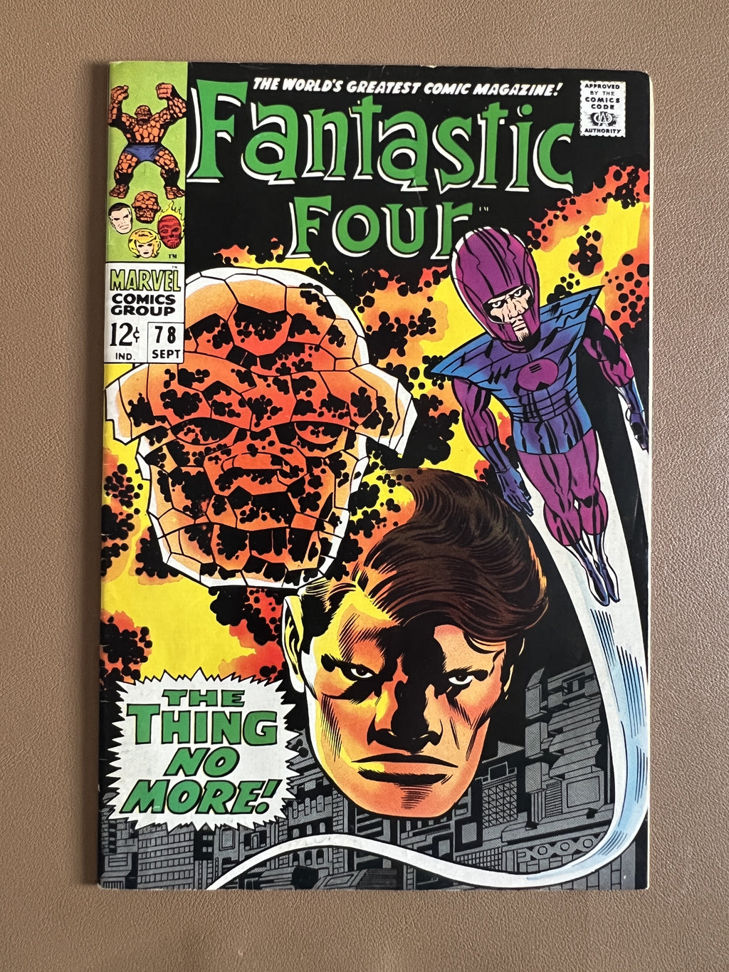 FANTASTIC FOUR #78 (1968) “THE THING NO MORE!”