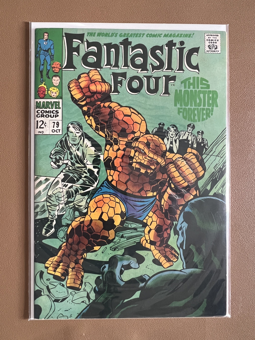 FANTASTIC FOUR #79 (1968) “THIS MONSTER FOREVER!”