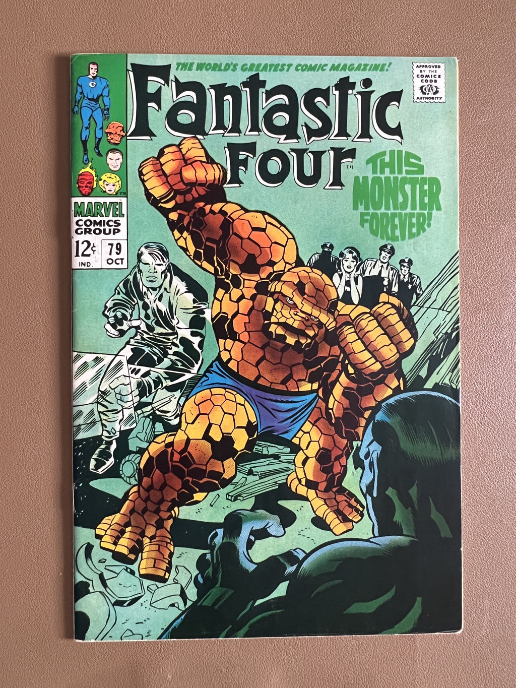 FANTASTIC FOUR #79 (1968) “THIS MONSTER FOREVER!”