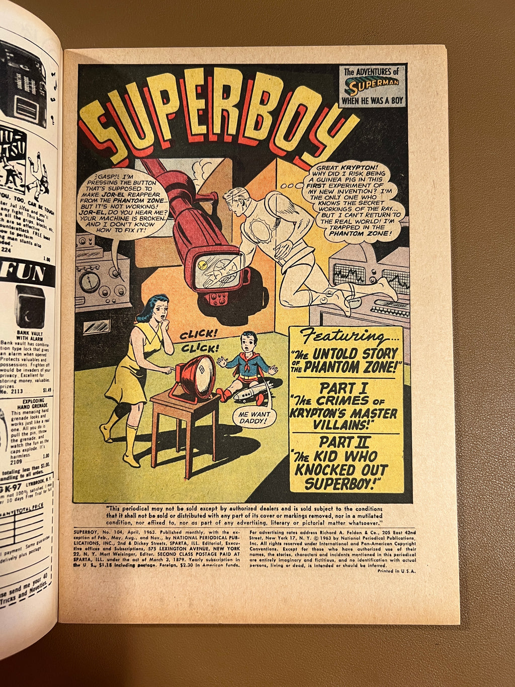 SUPERBOY #104 (DC Comics, April 1963)