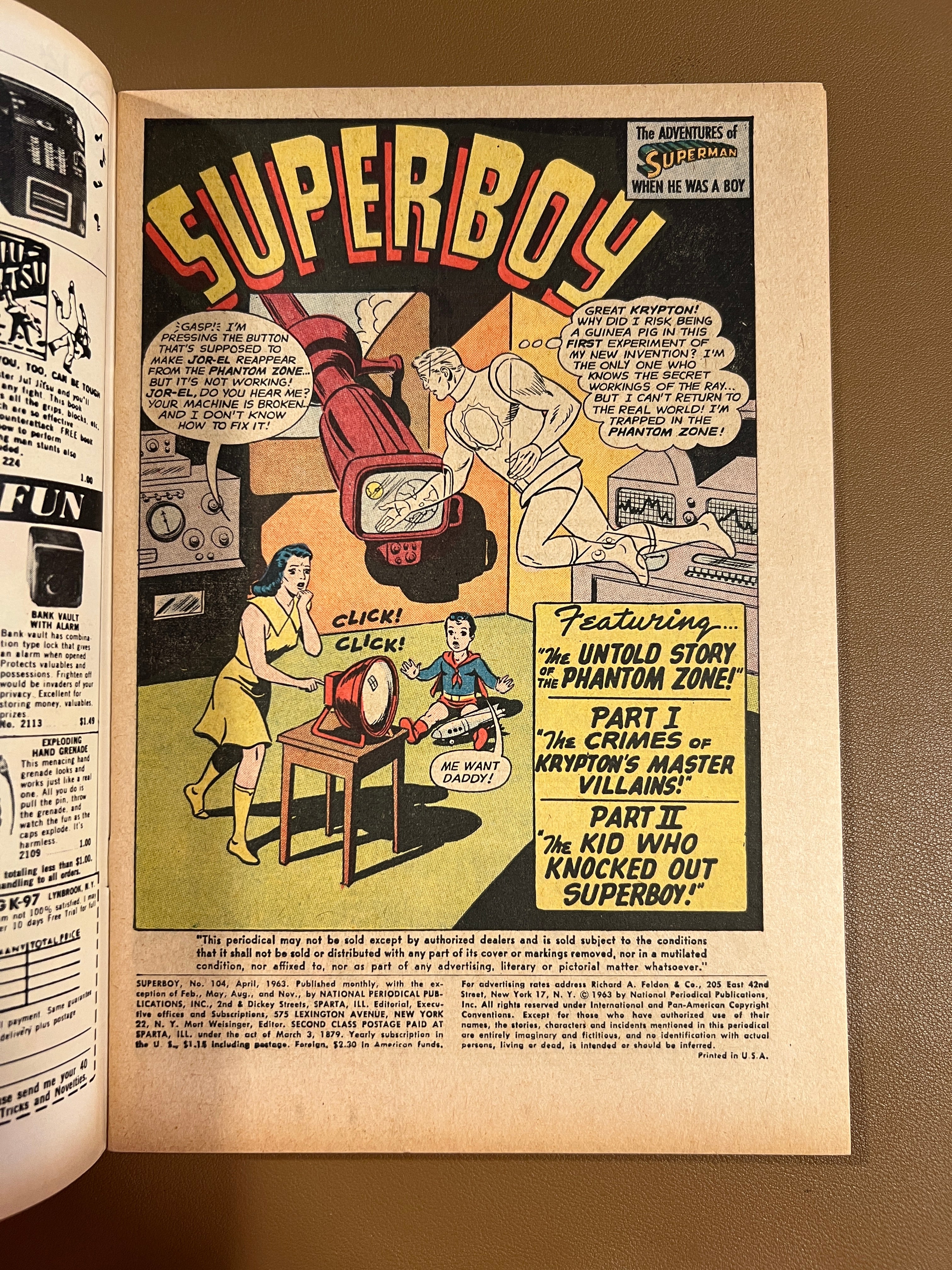 SUPERBOY #104 (DC Comics, April 1963)