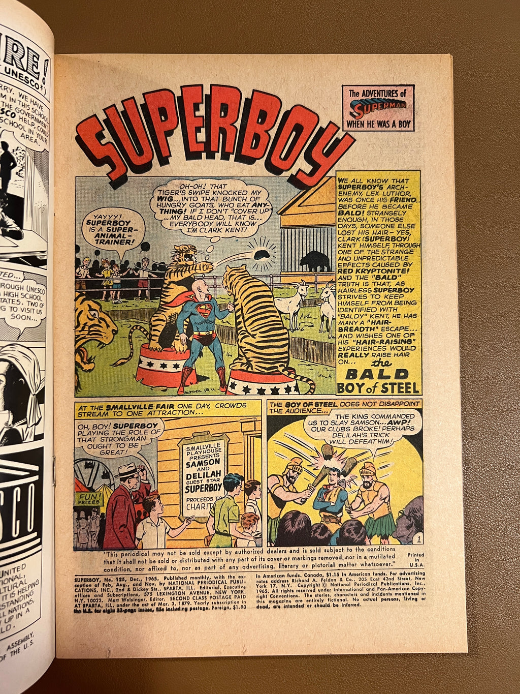 SUPERBOY #125 (DC Comics, December 1965)