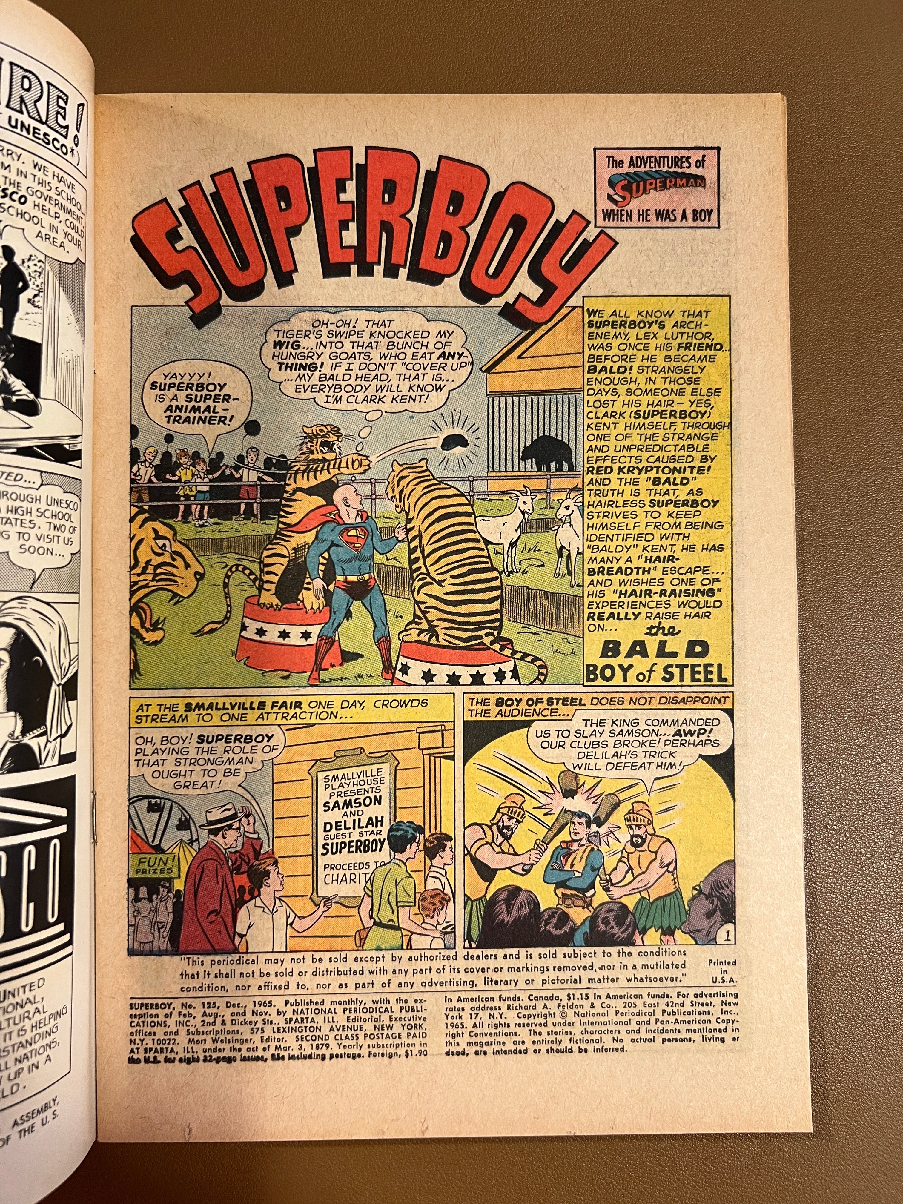 SUPERBOY #125 (DC Comics, December 1965)