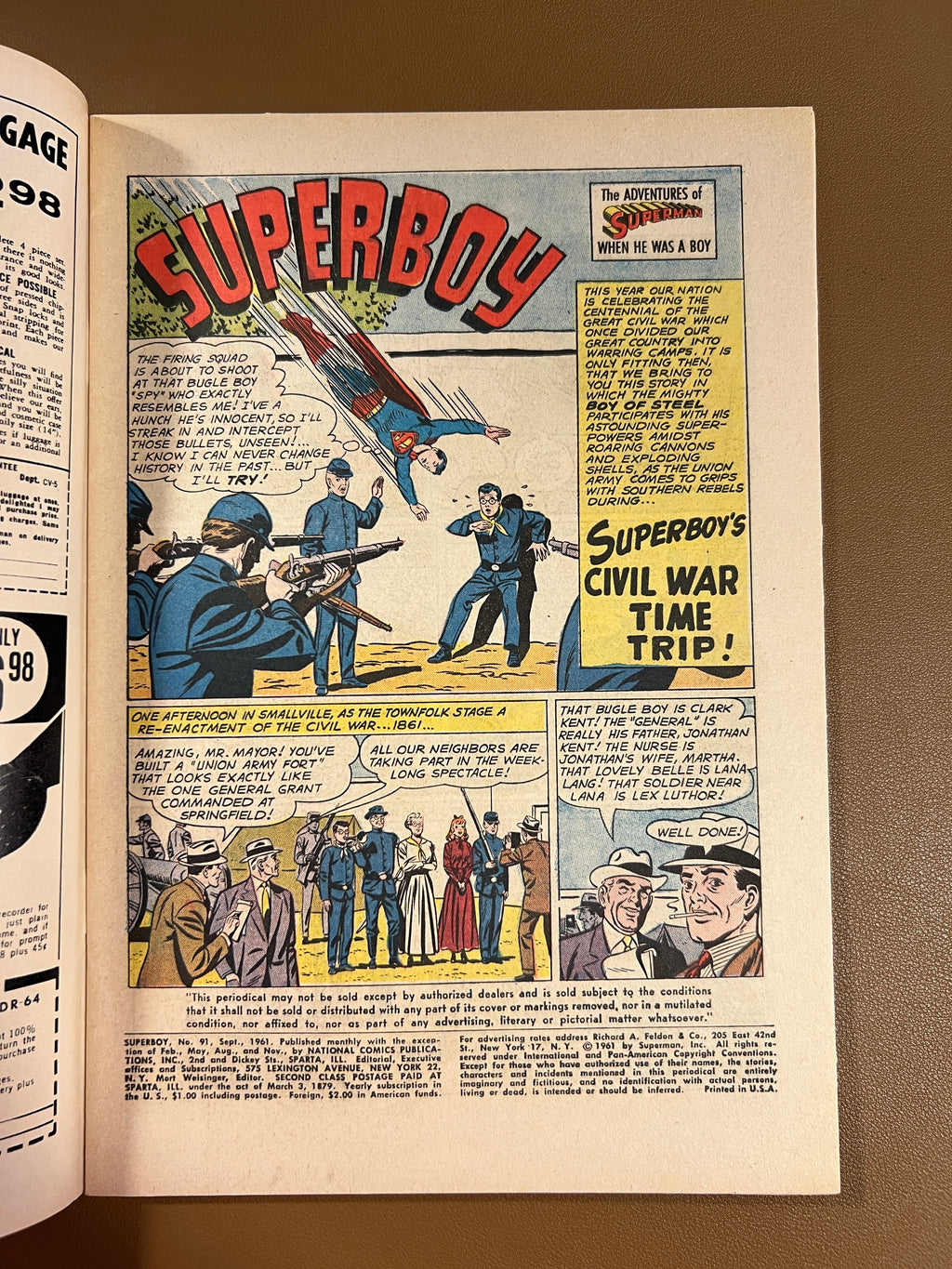 SUPERBOY #91 (DC Comics, September 1959)