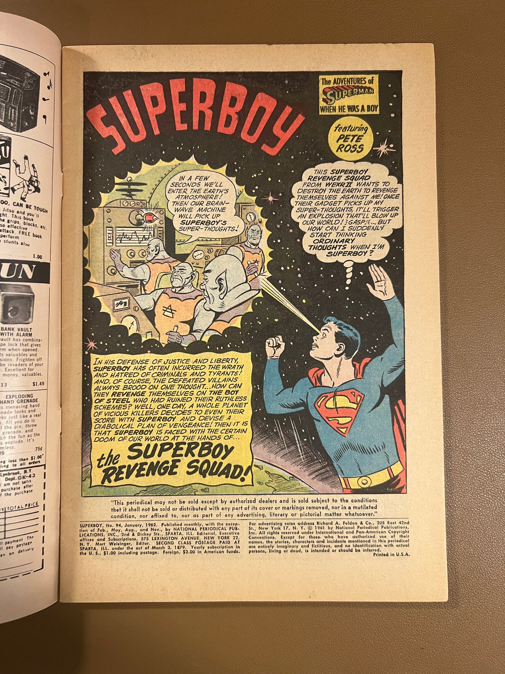 SUPERBOY #94 (DC Comics, January 1960)
