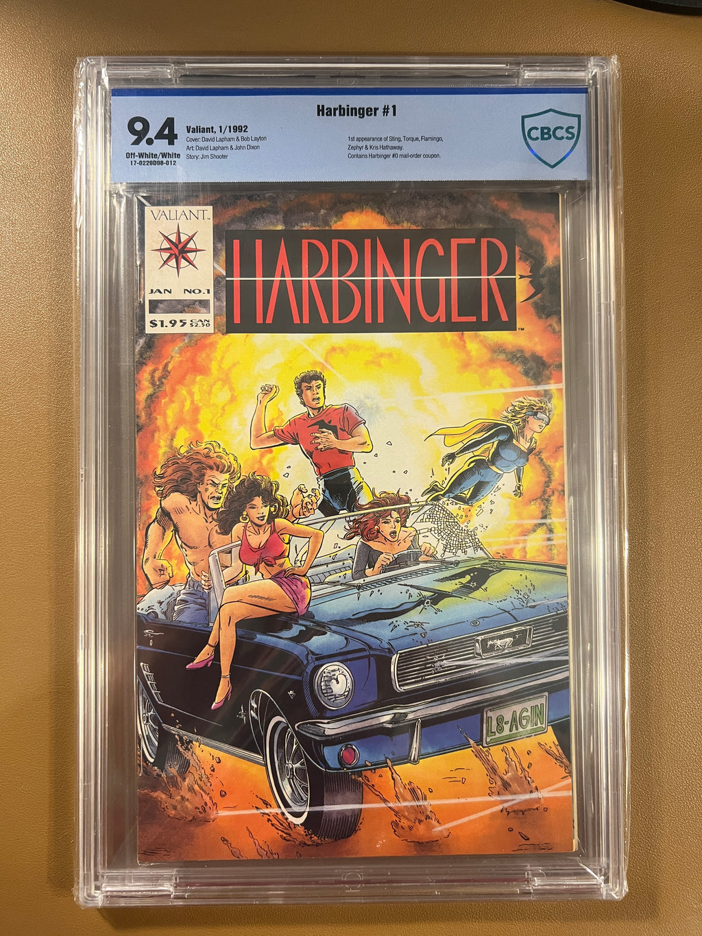 HARBINGER #1 — CBCS 9.4 VALIANT COMICS