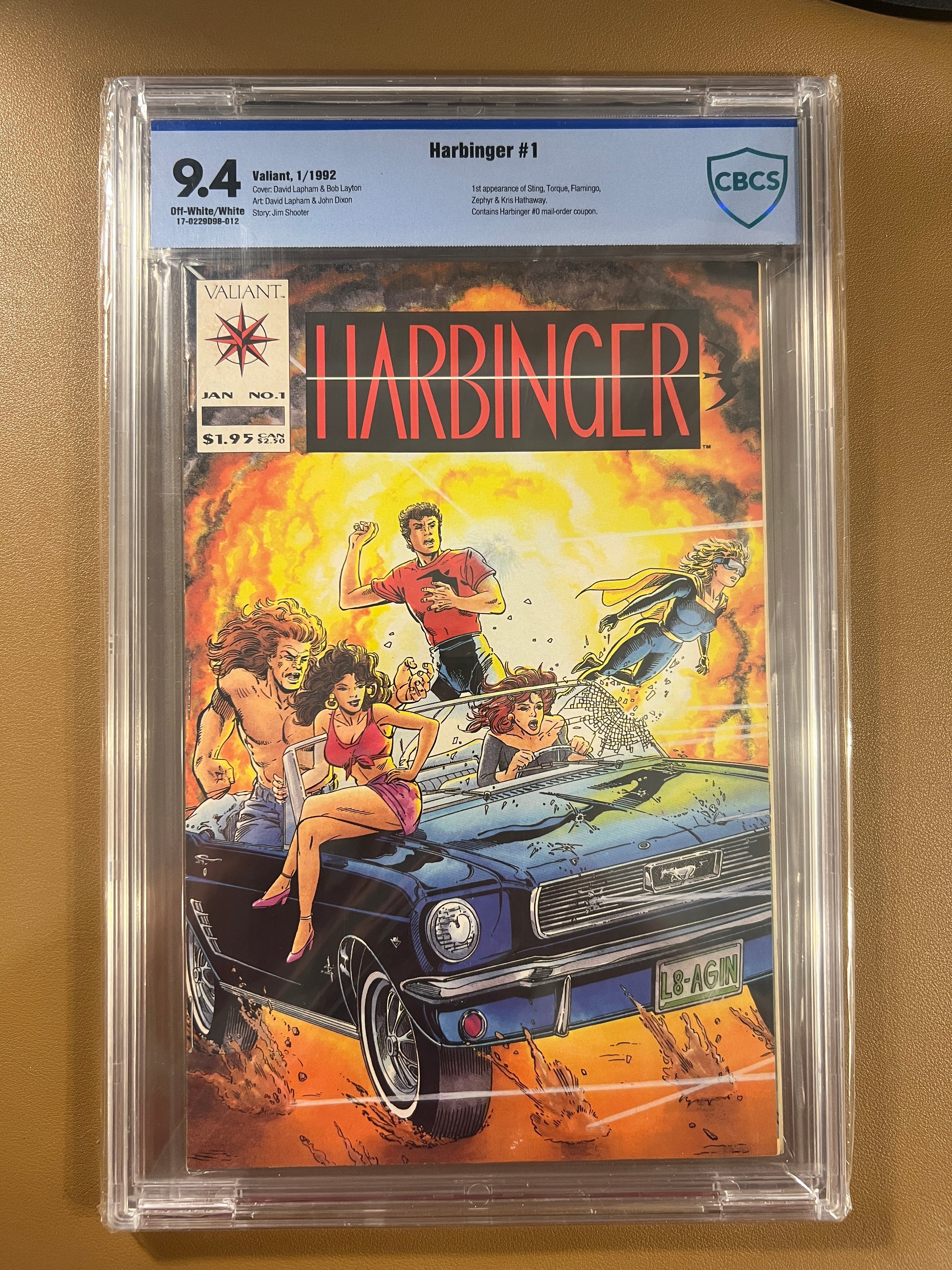 HARBINGER #1 — CBCS 9.4 VALIANT COMICS