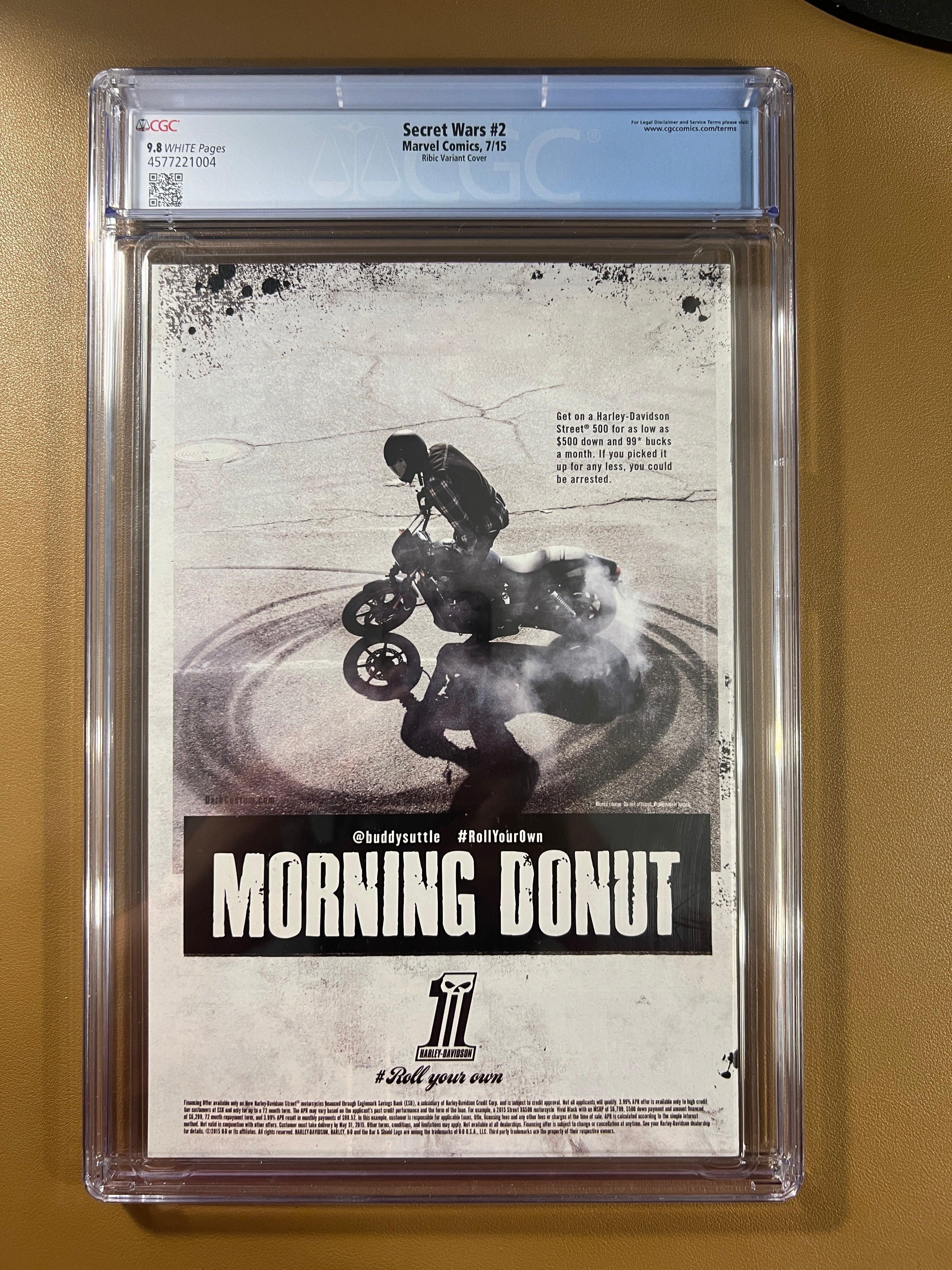 SECRET WARS #2 (2015) — RIBIC VARIANT — CGC 9.8