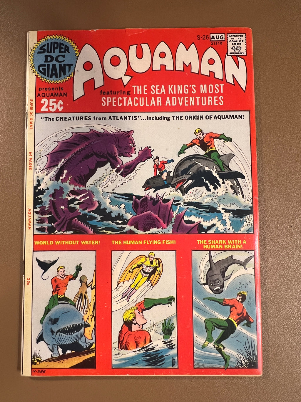 AQUAMAN S-26 (1974) – SUPER DC GIANT – ORIGIN OF AQUAMAN – 64 PAGE BRONZE AGE CLASSIC!