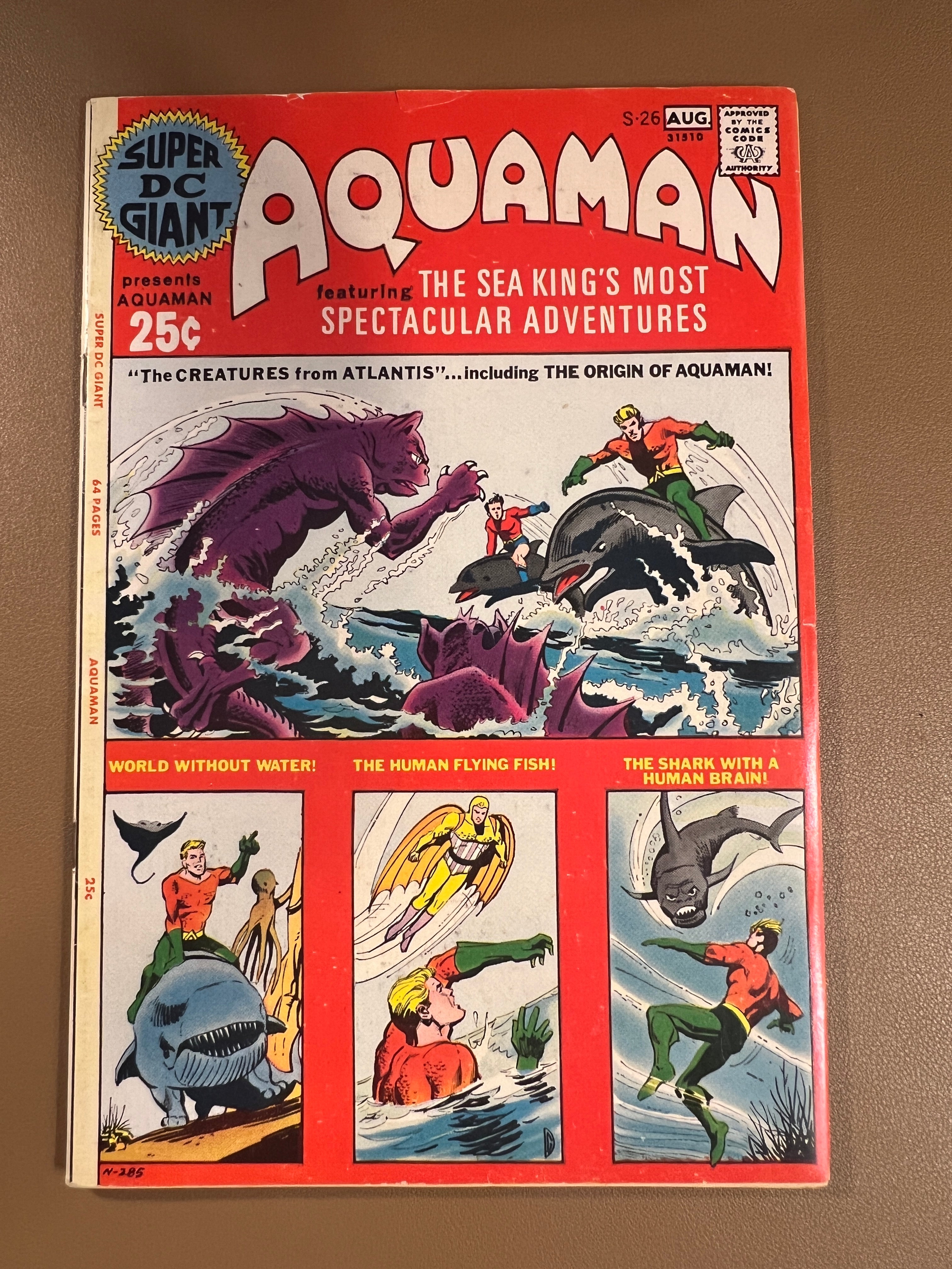 AQUAMAN S-26 (1974) – SUPER DC GIANT – ORIGIN OF AQUAMAN – 64 PAGE BRONZE AGE CLASSIC!