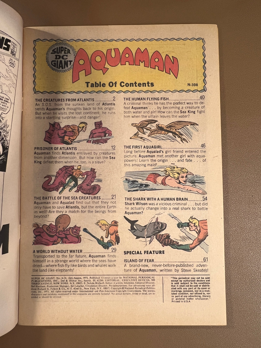 AQUAMAN S-26 (1974) – SUPER DC GIANT – ORIGIN OF AQUAMAN – 64 PAGE BRONZE AGE CLASSIC!