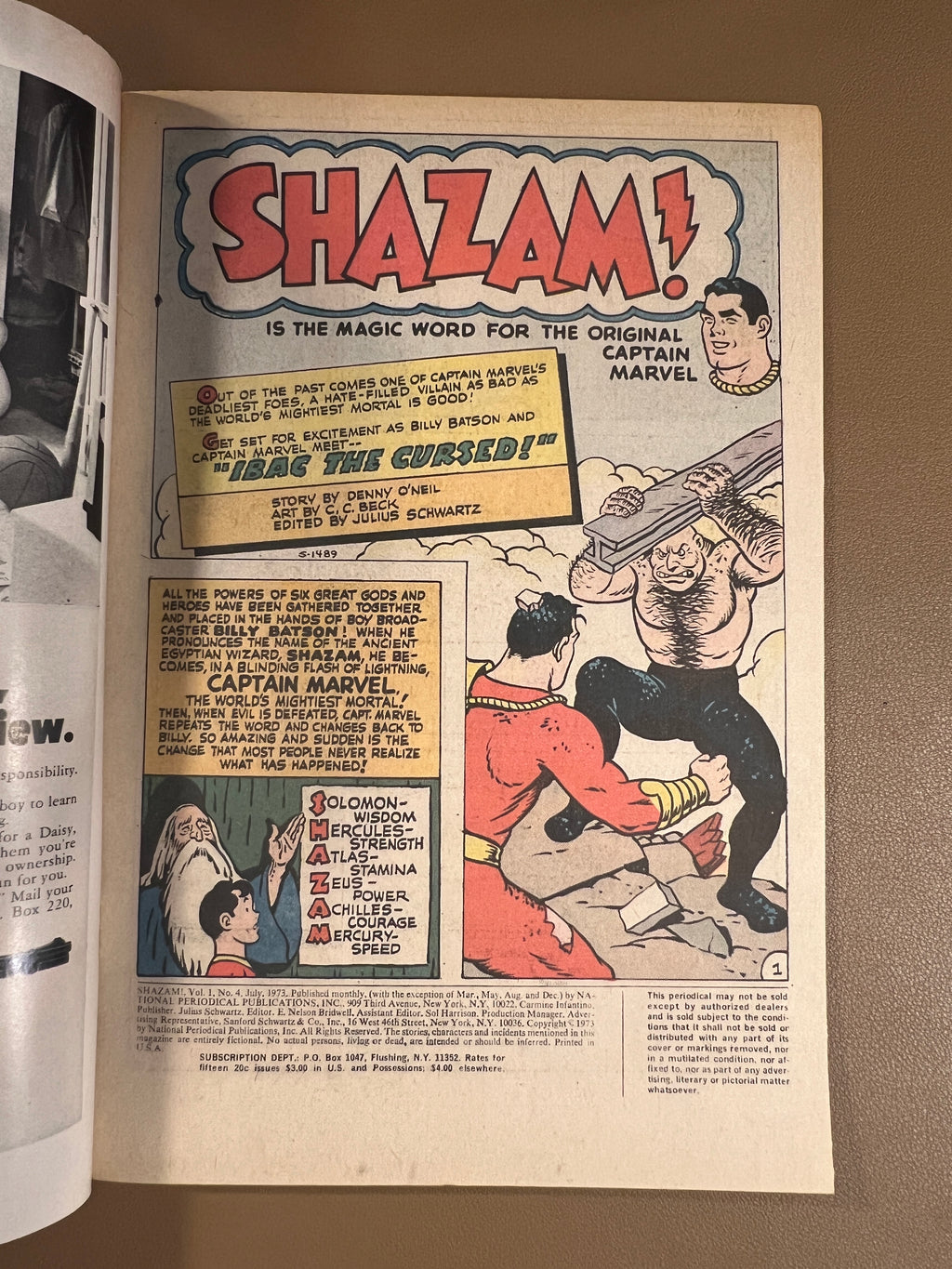 SHAZAM! #4 (1973) – THE ORIGINAL CAPTAIN MARVEL