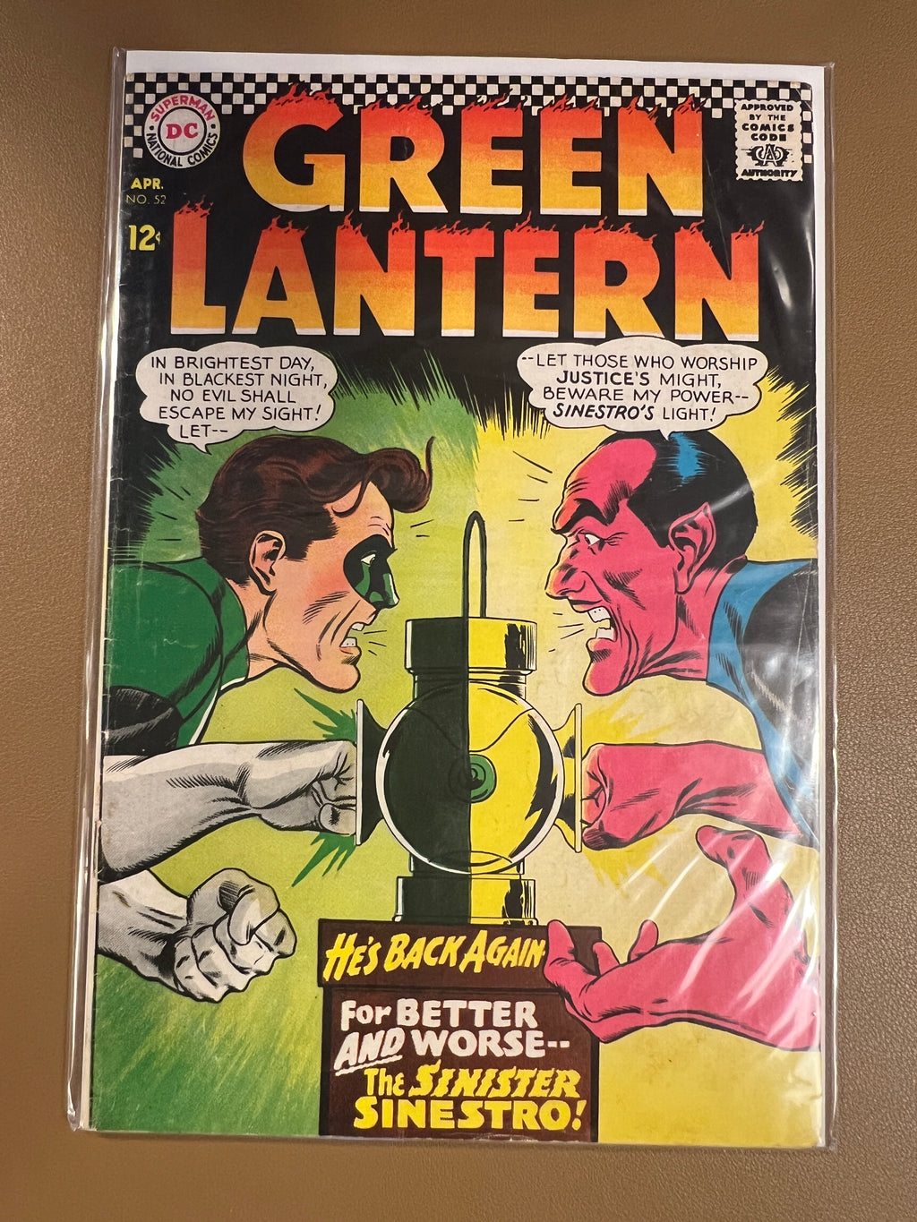 GREEN LANTERN #52 (1967) – SINISTRO RETURNS!