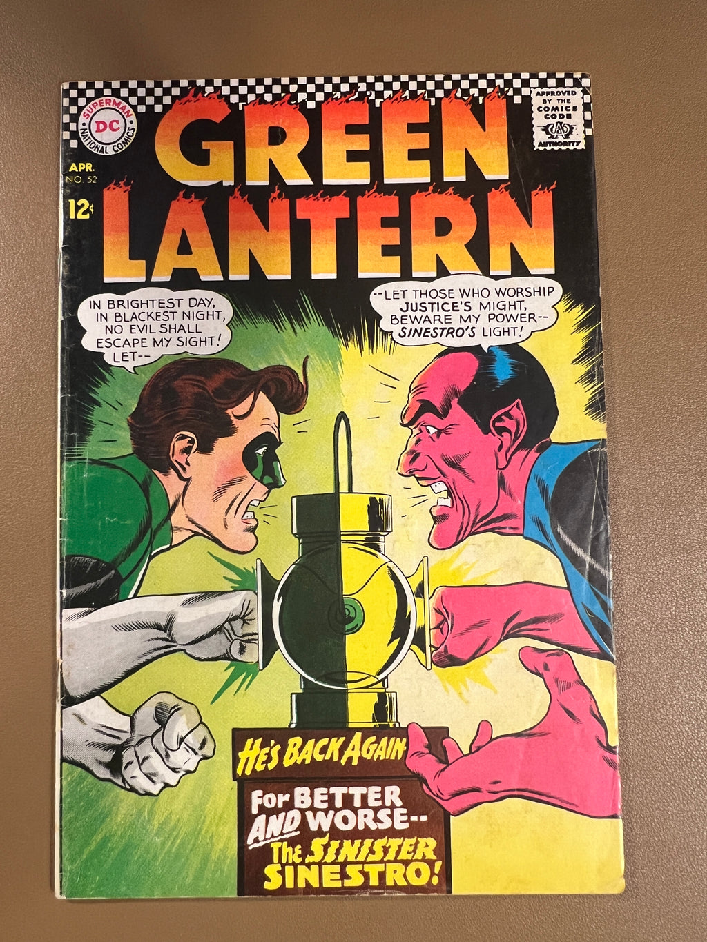 GREEN LANTERN #52 (1967) – SINISTRO RETURNS!