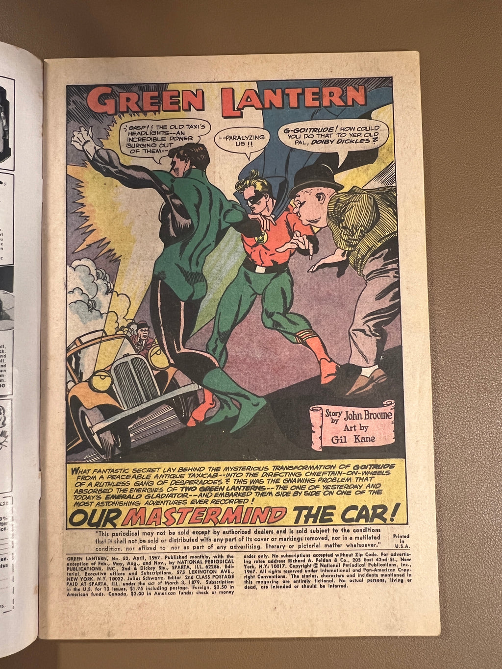 GREEN LANTERN #52 (1967) – SINISTRO RETURNS!