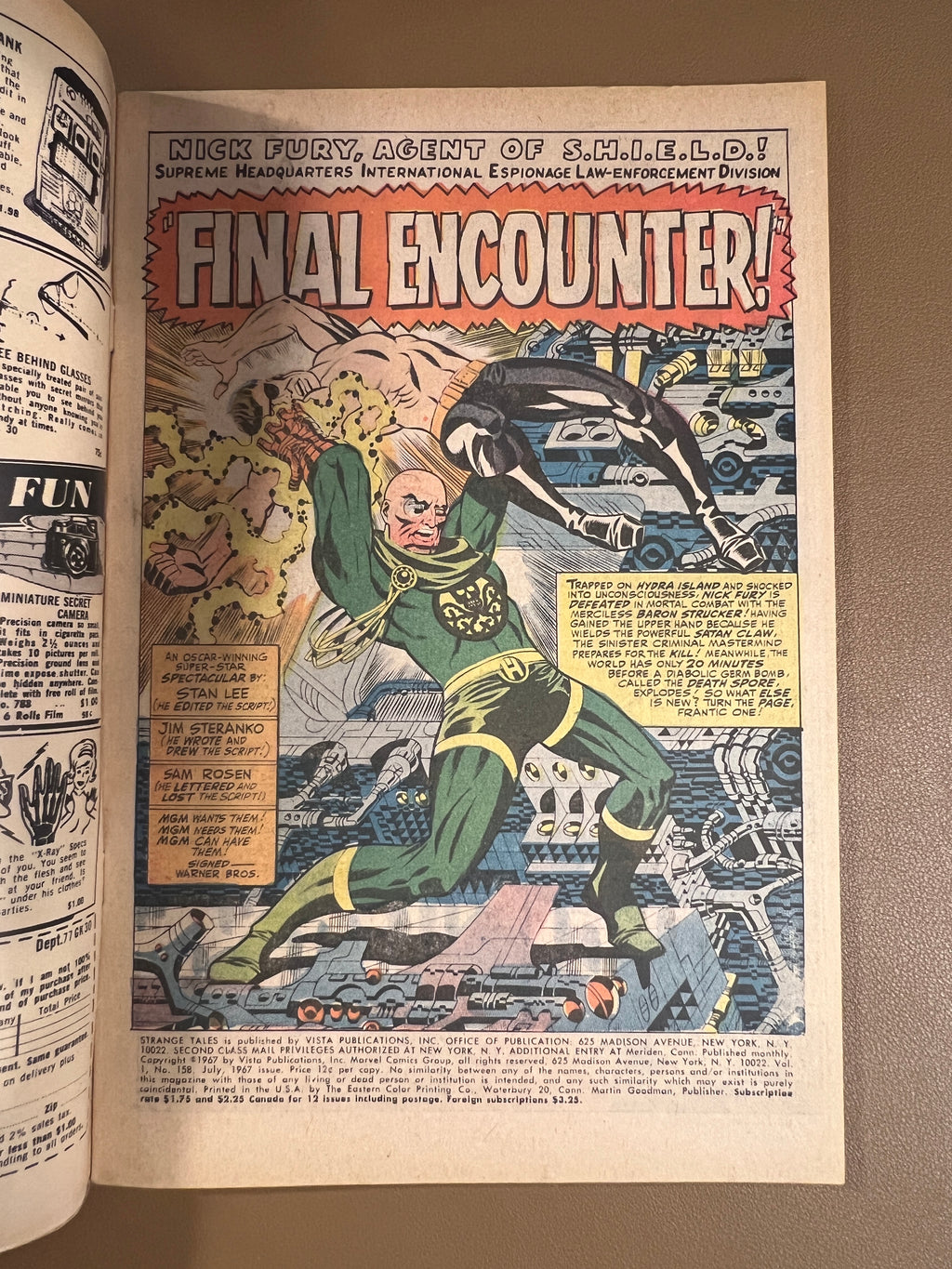 STRANGE TALES #158 (July 1967) – DOCTOR STRANGE & NICK FURY – CLASSIC SILVER AGE MARVEL!