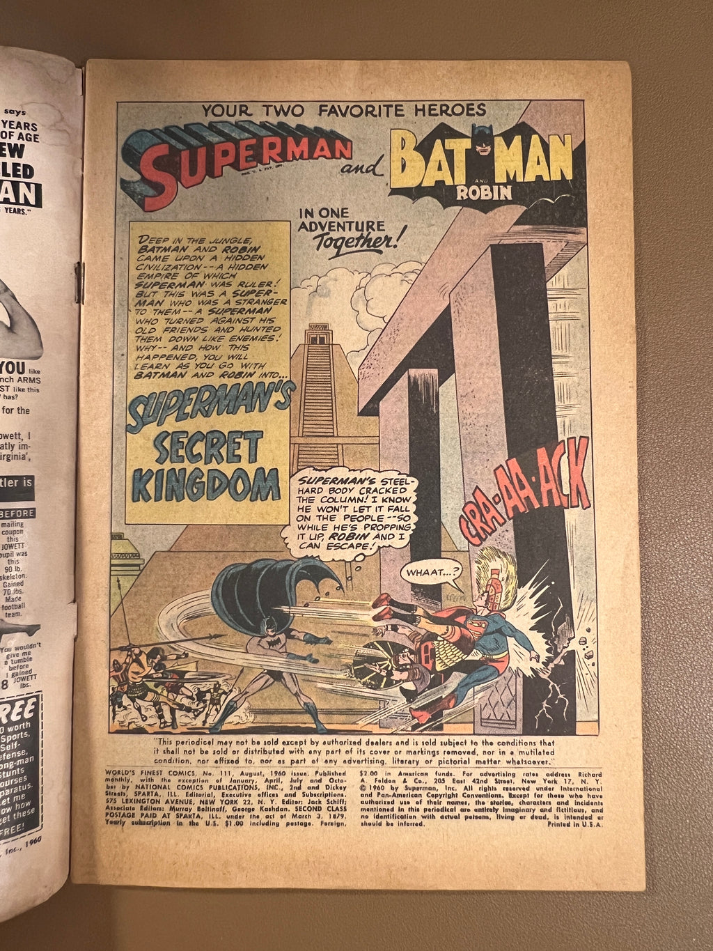 WORLD’S FINEST COMICS #111 (1960) LOW GRADE