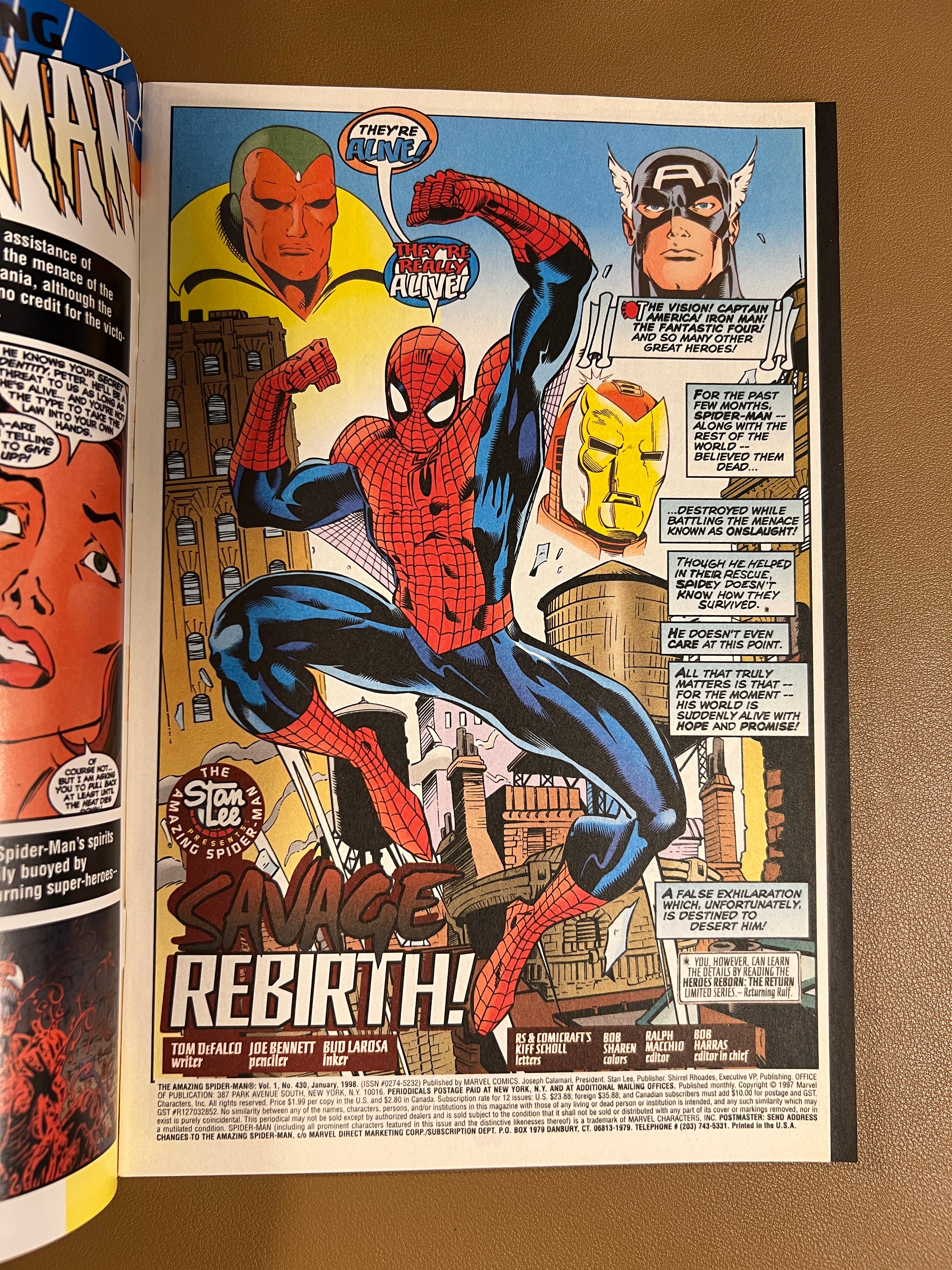THE AMAZING SPIDER-MAN #430 (1998) – CARNAGE vs SILVER SURFER
