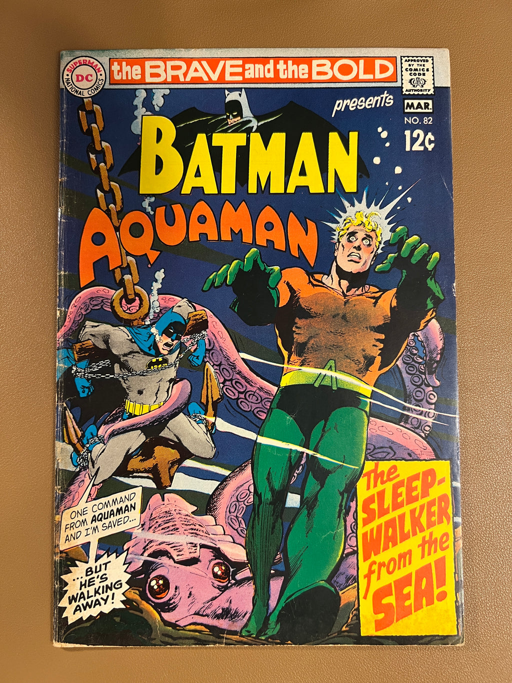 THE BRAVE AND THE BOLD #82 (1969) – BATMAN & AQUAMAN TEAM-UP – CLASSIC SILVER AGE