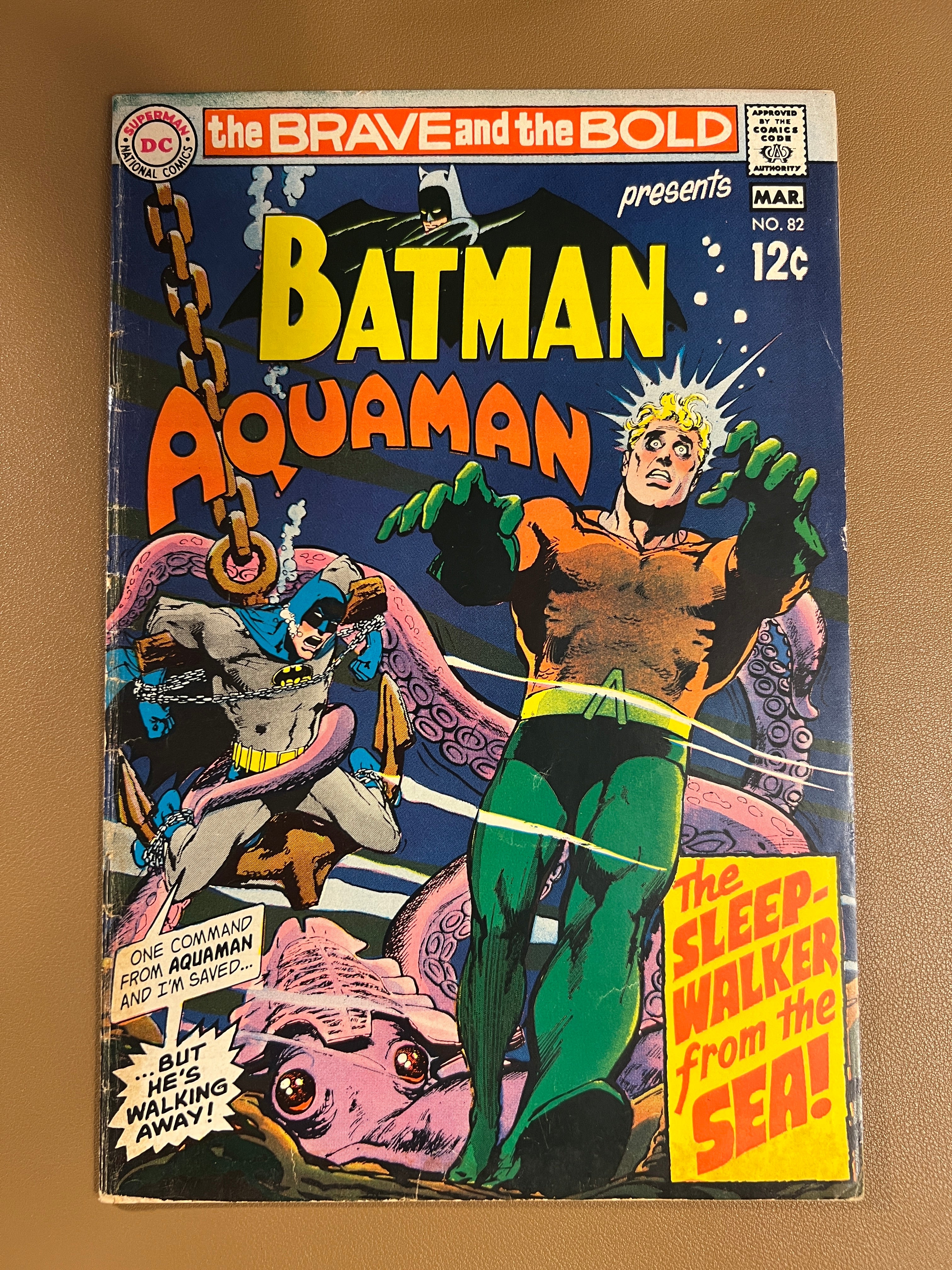 THE BRAVE AND THE BOLD #82 (1969) – BATMAN & AQUAMAN TEAM-UP – CLASSIC SILVER AGE