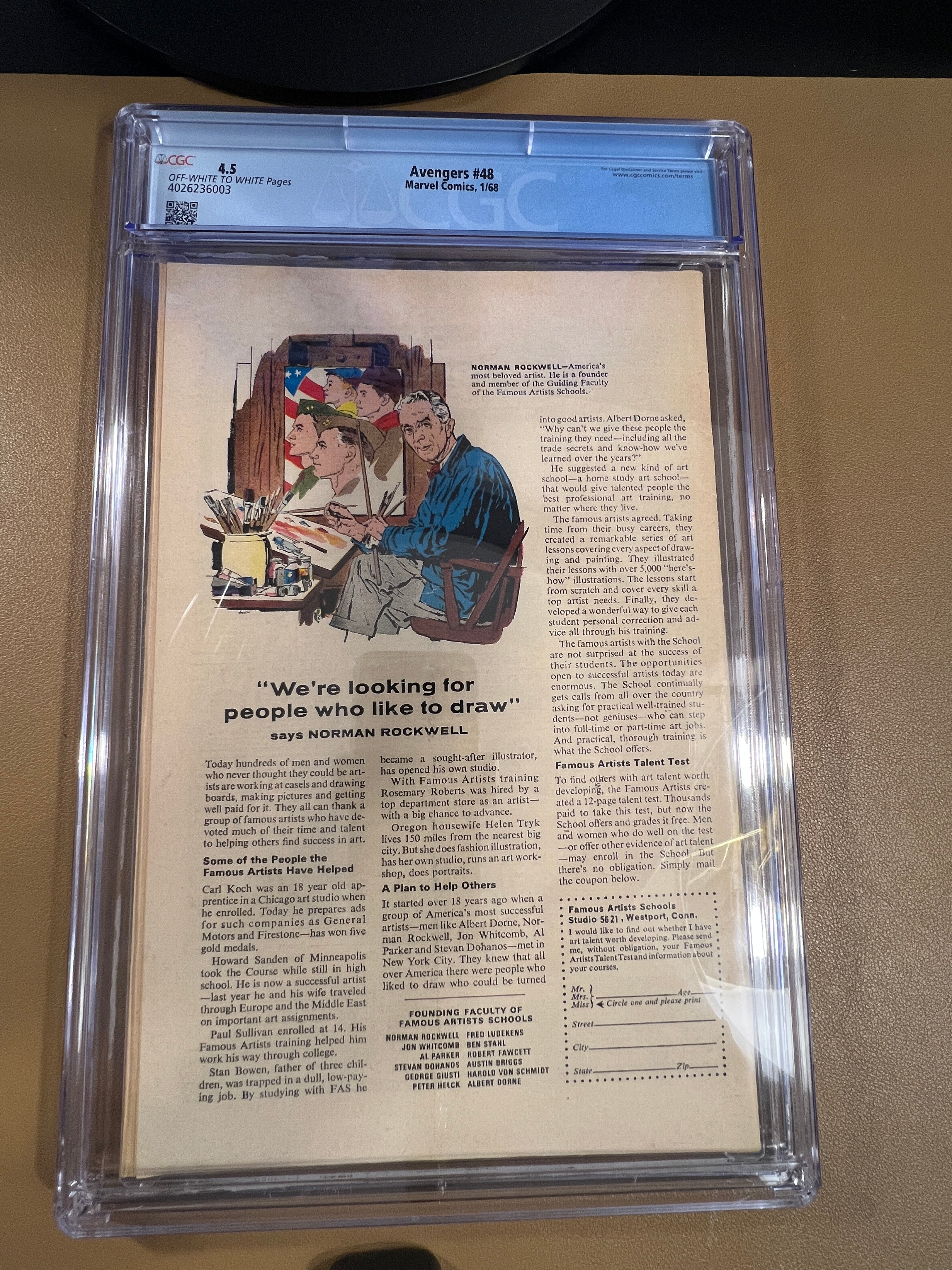 THE AVENGERS #48 (1968) – CGC 4.5