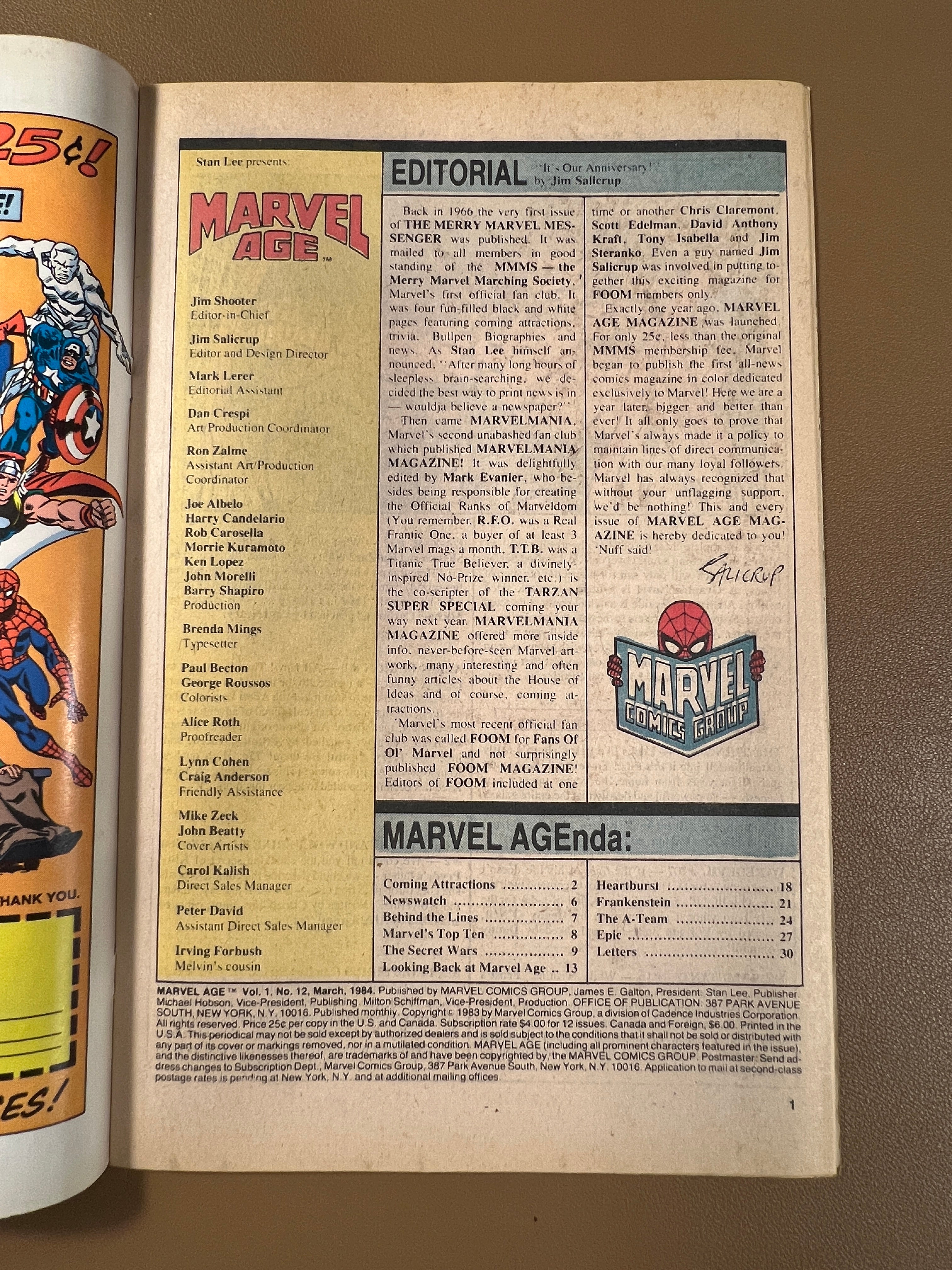 MARVEL AGE #12 (1984) – BLACK SUIT PREVIEW