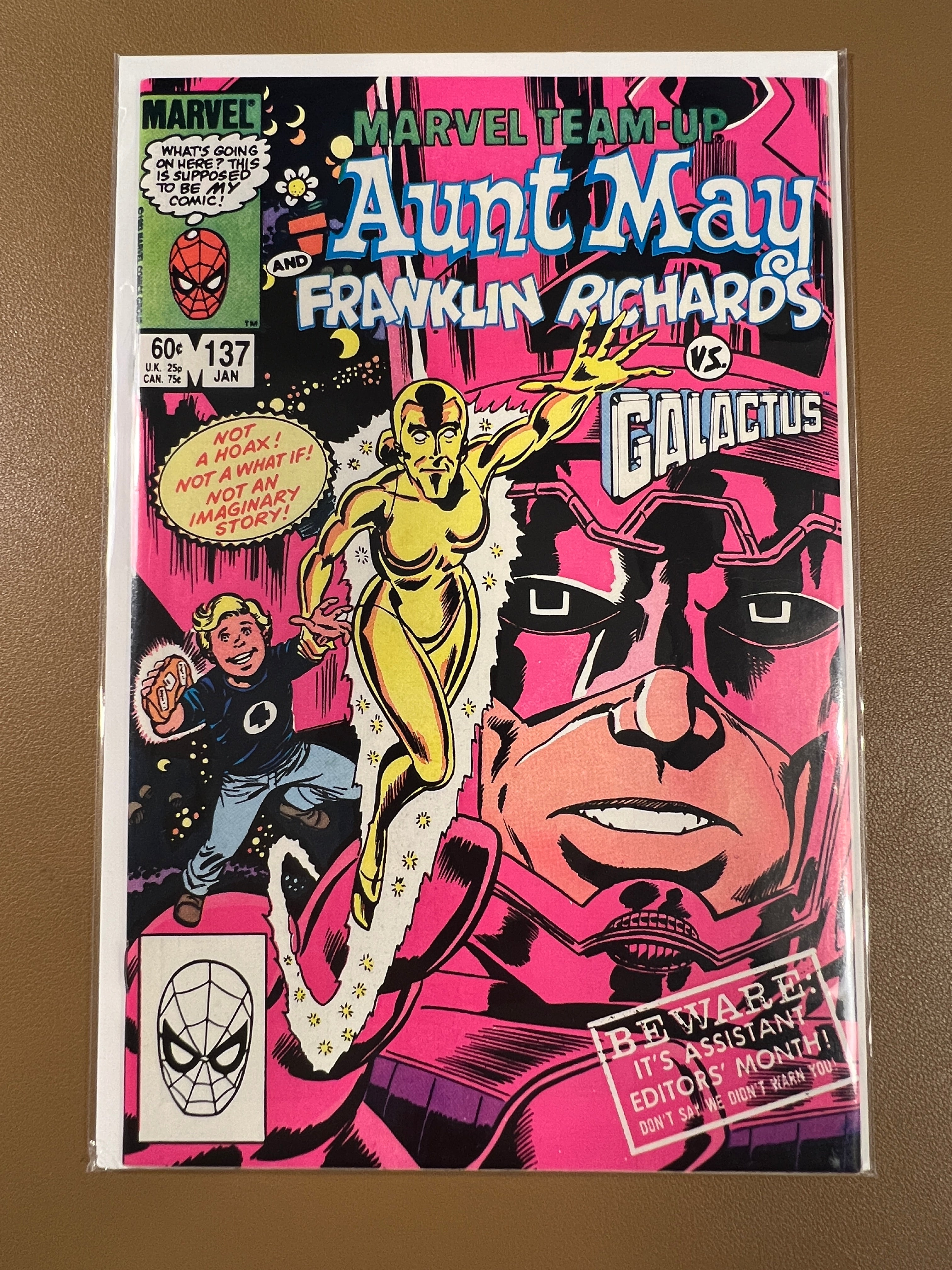 MARVEL TEAM-UP #137 (1984) – AUNT MAY & FRANKLIN RICHARDS vs GALACTUS