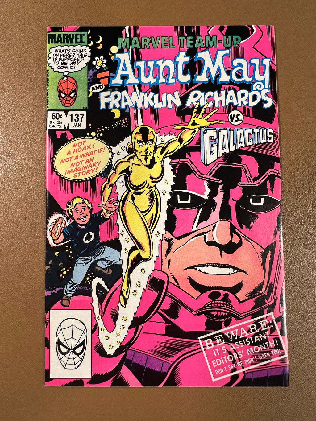 MARVEL TEAM-UP #137 (1984) – AUNT MAY & FRANKLIN RICHARDS vs GALACTUS