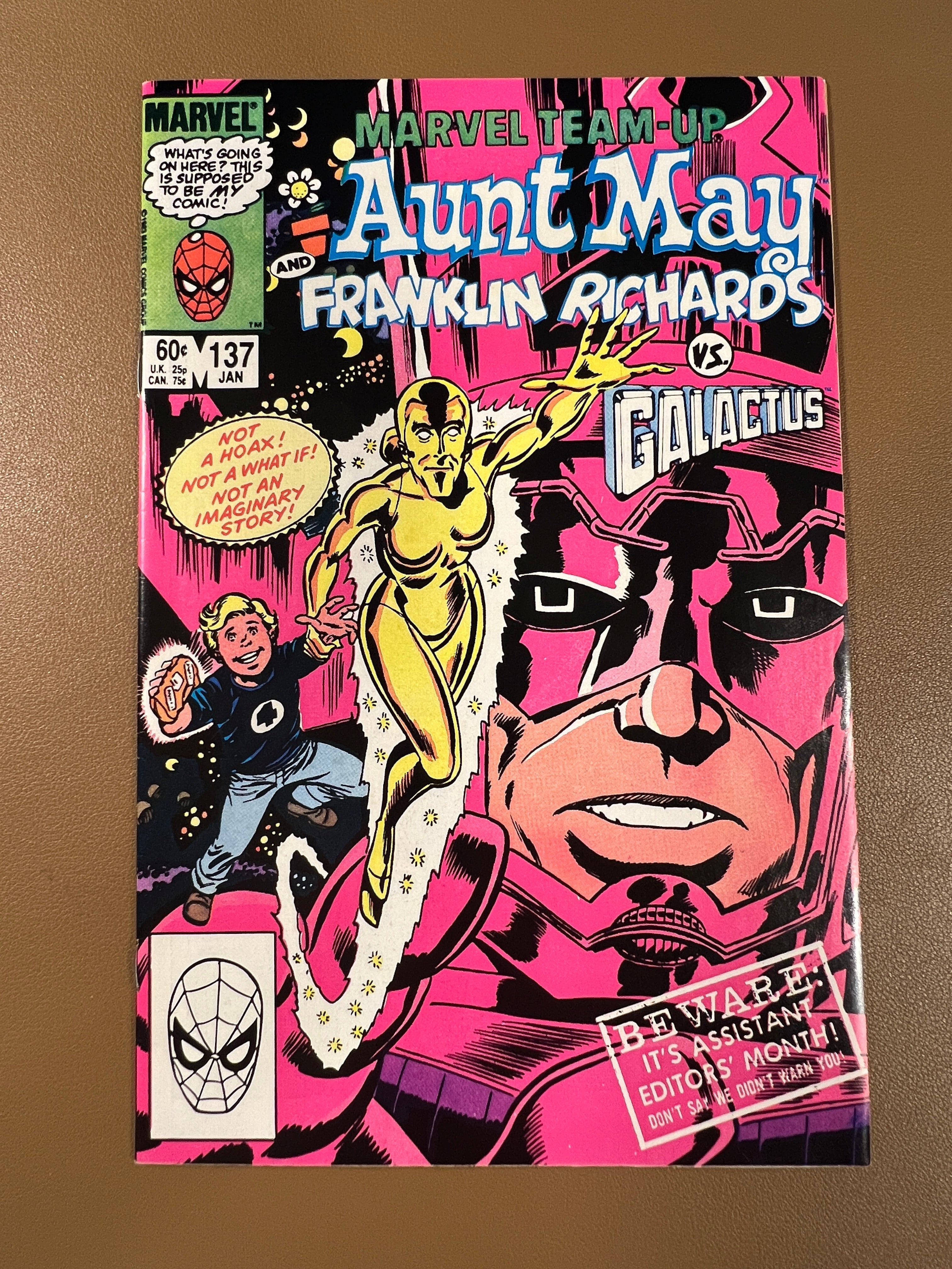 MARVEL TEAM-UP #137 (1984) – AUNT MAY & FRANKLIN RICHARDS vs GALACTUS