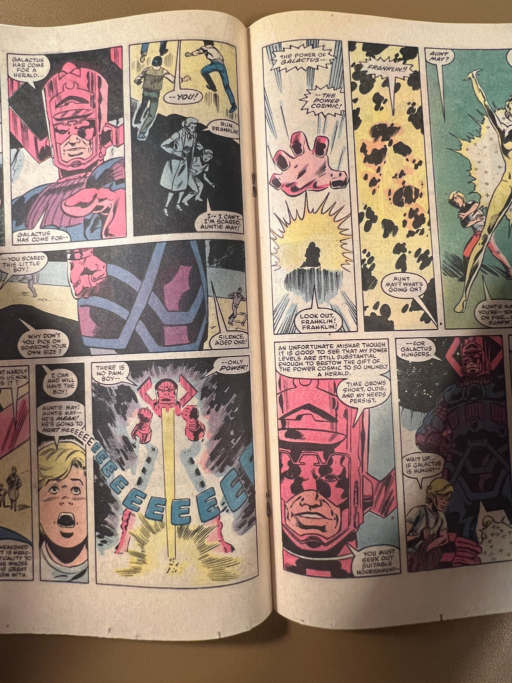 MARVEL TEAM-UP #137 (1984) – AUNT MAY & FRANKLIN RICHARDS vs GALACTUS