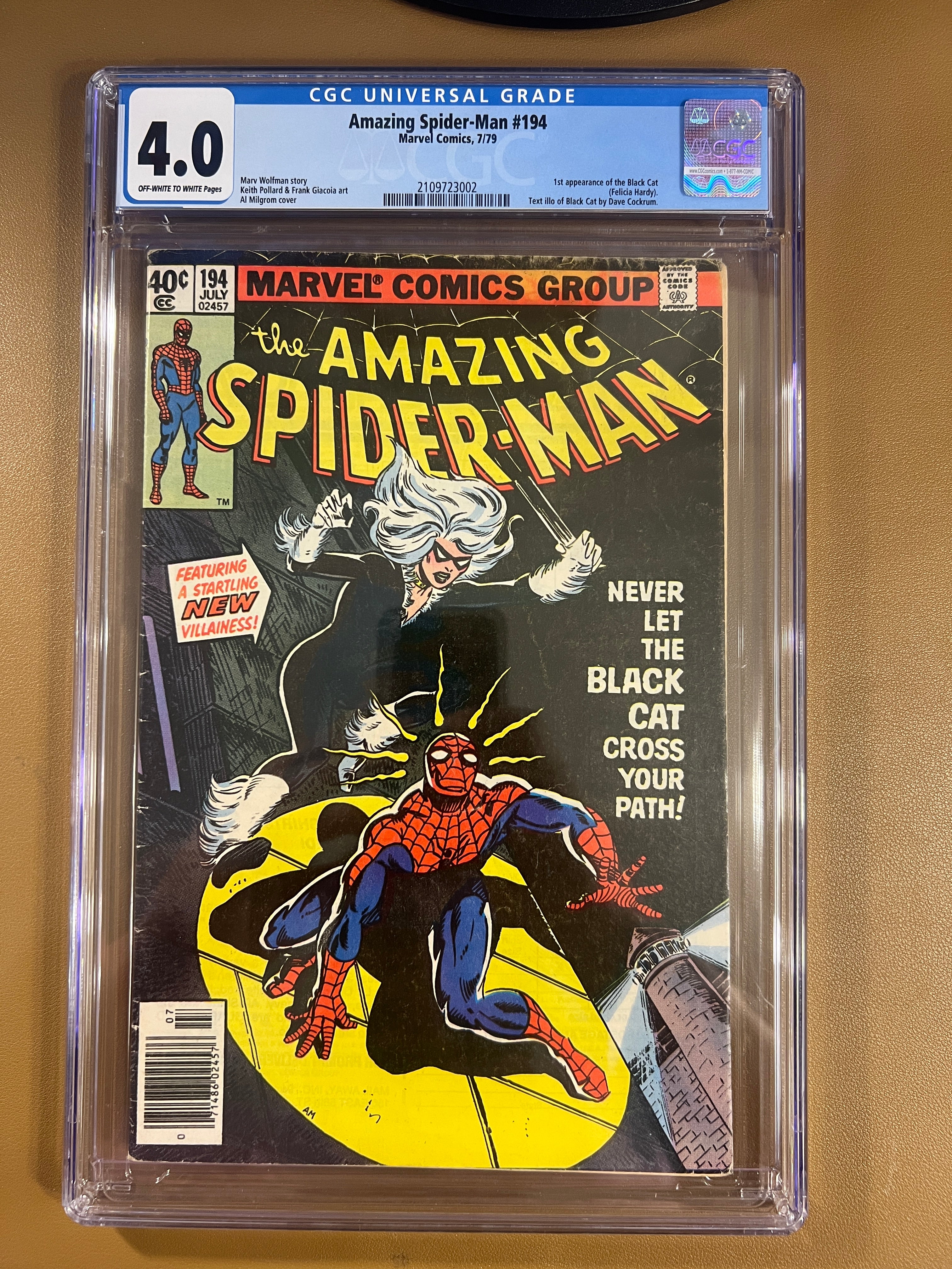 AMAZING SPIDER-MAN #194 CGC 4.0 Newsstand