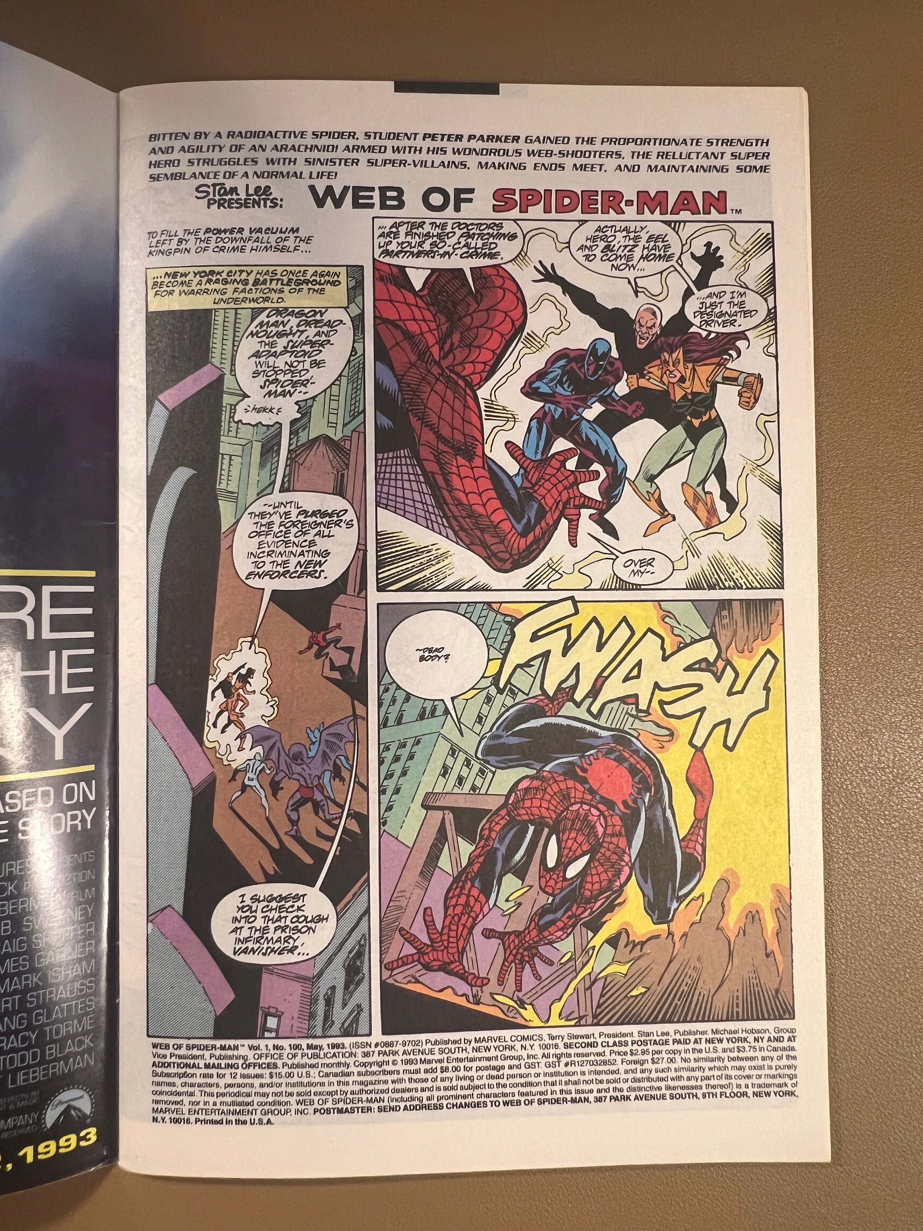 WEB OF SPIDER-MAN #100 – 1st APPEARANCE OF SPIDER-ARMOR!