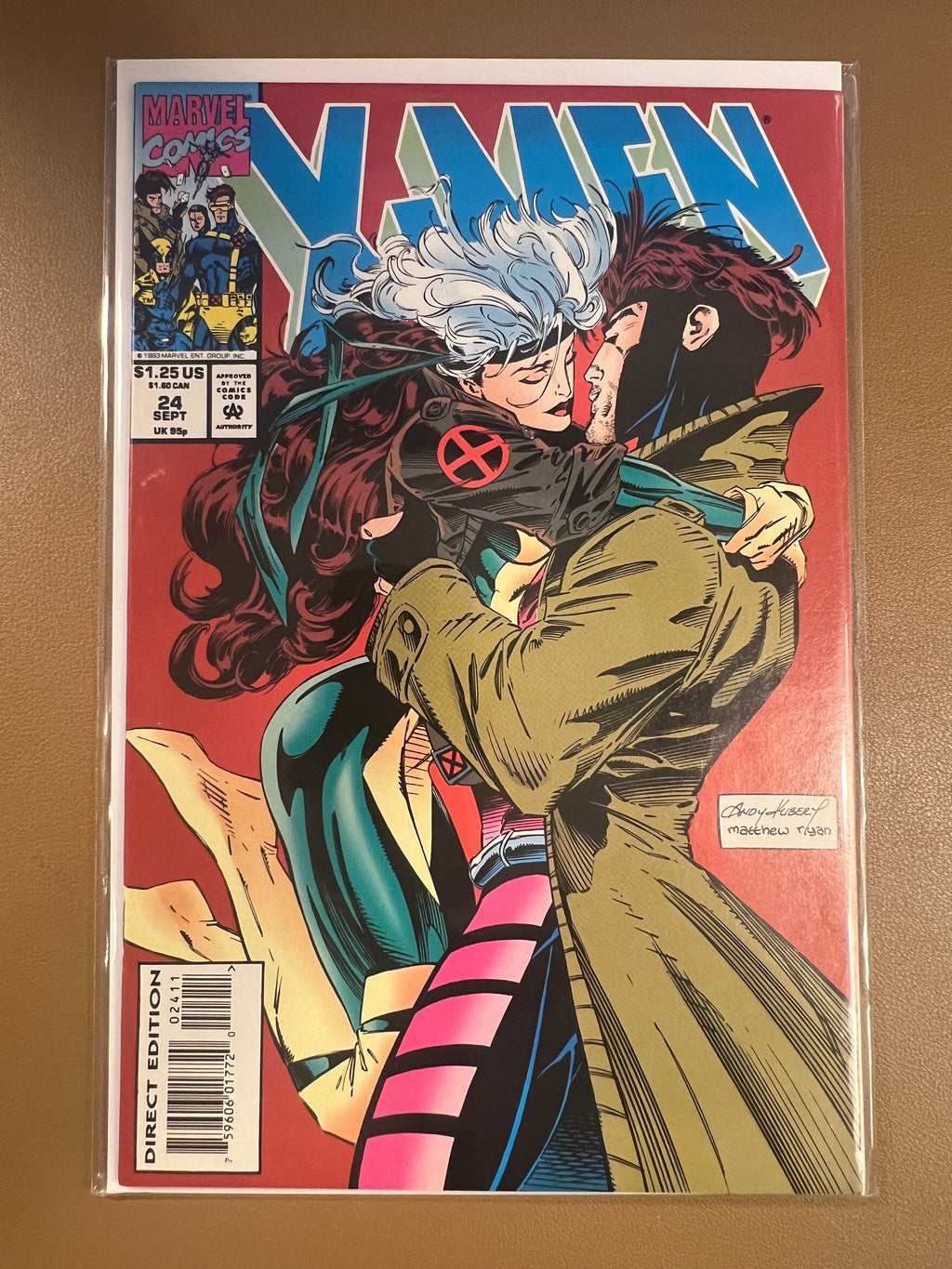 X-MEN #24 (1993) ICONIC – ROGUE & GAMBIT COVER