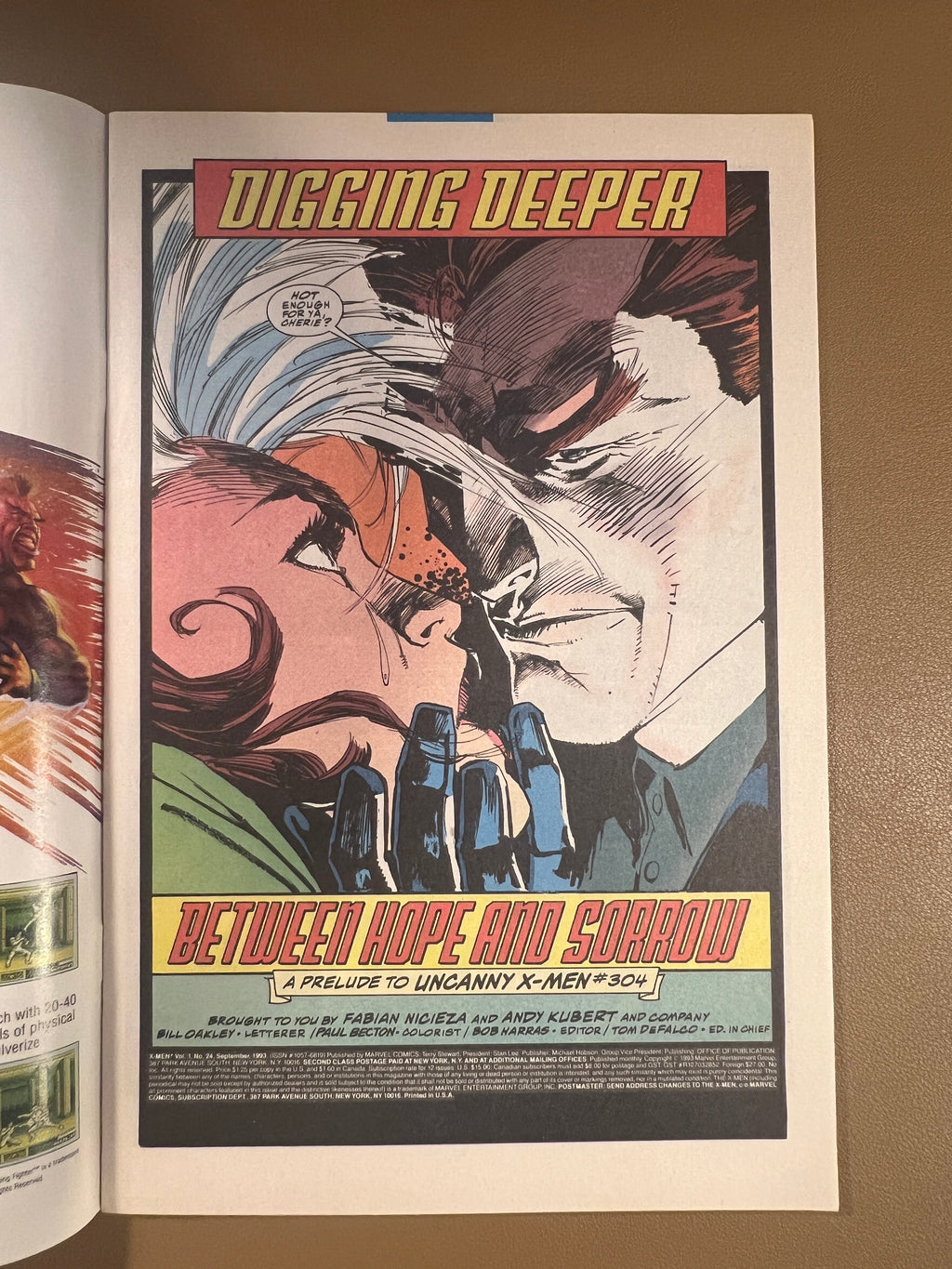 X-MEN #24 (1993) ICONIC – ROGUE & GAMBIT COVER
