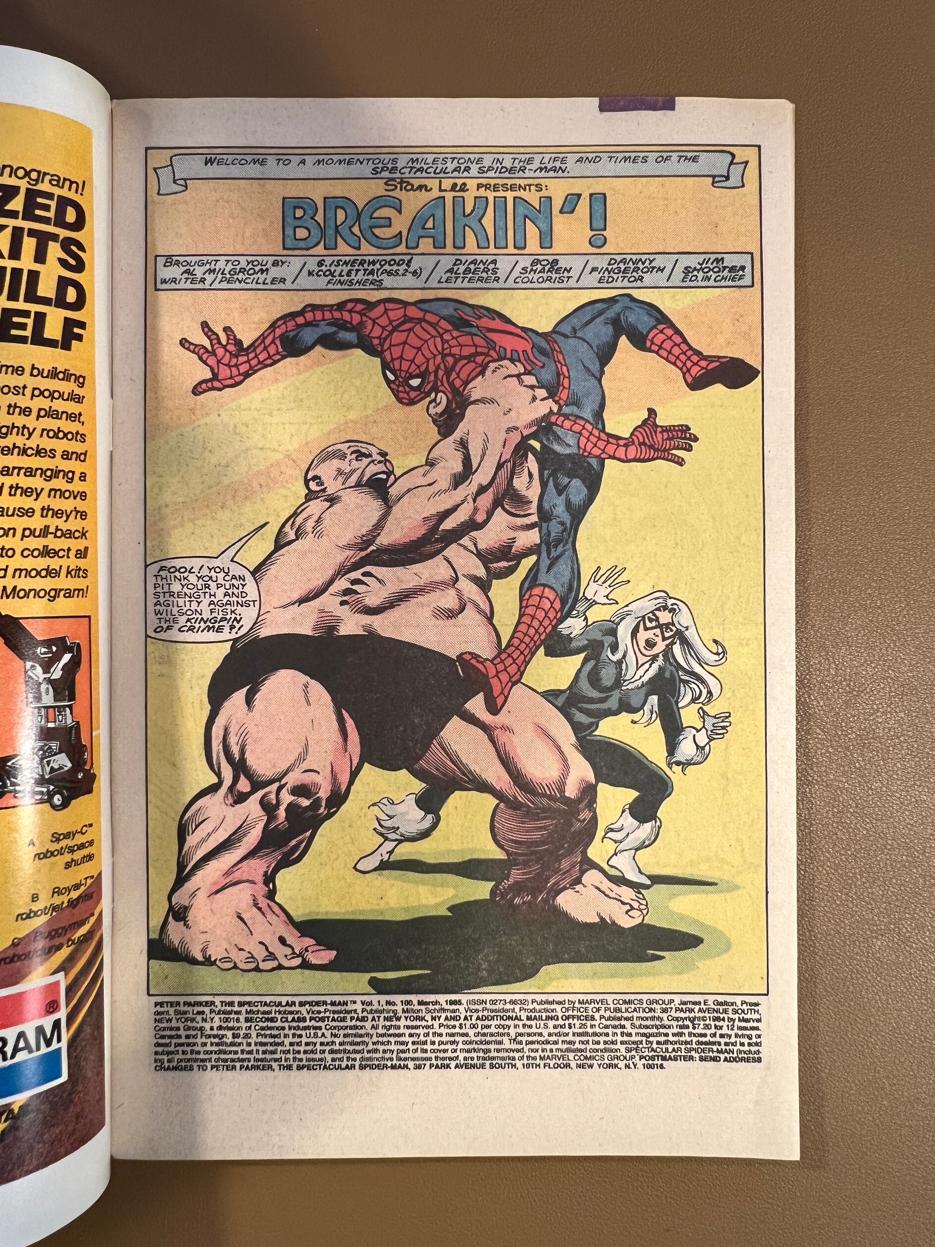 PETER PARKER, THE SPECTACULAR SPIDER-MAN #100 (1985)