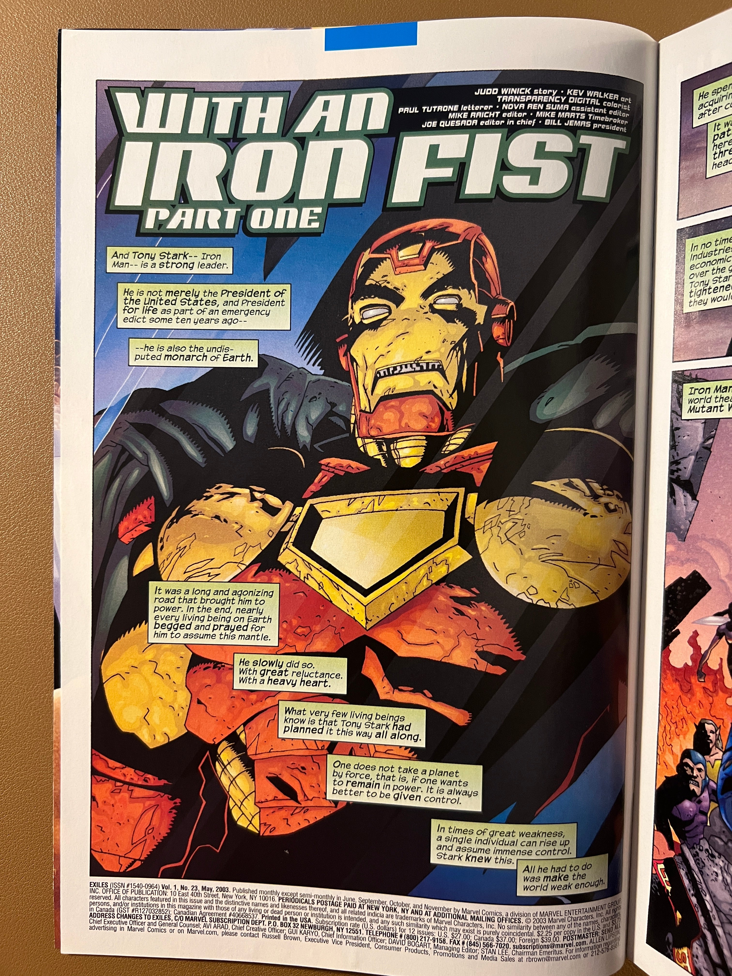 EXILES #23 (2003) – “WITH AN IRON FIST” PART 1