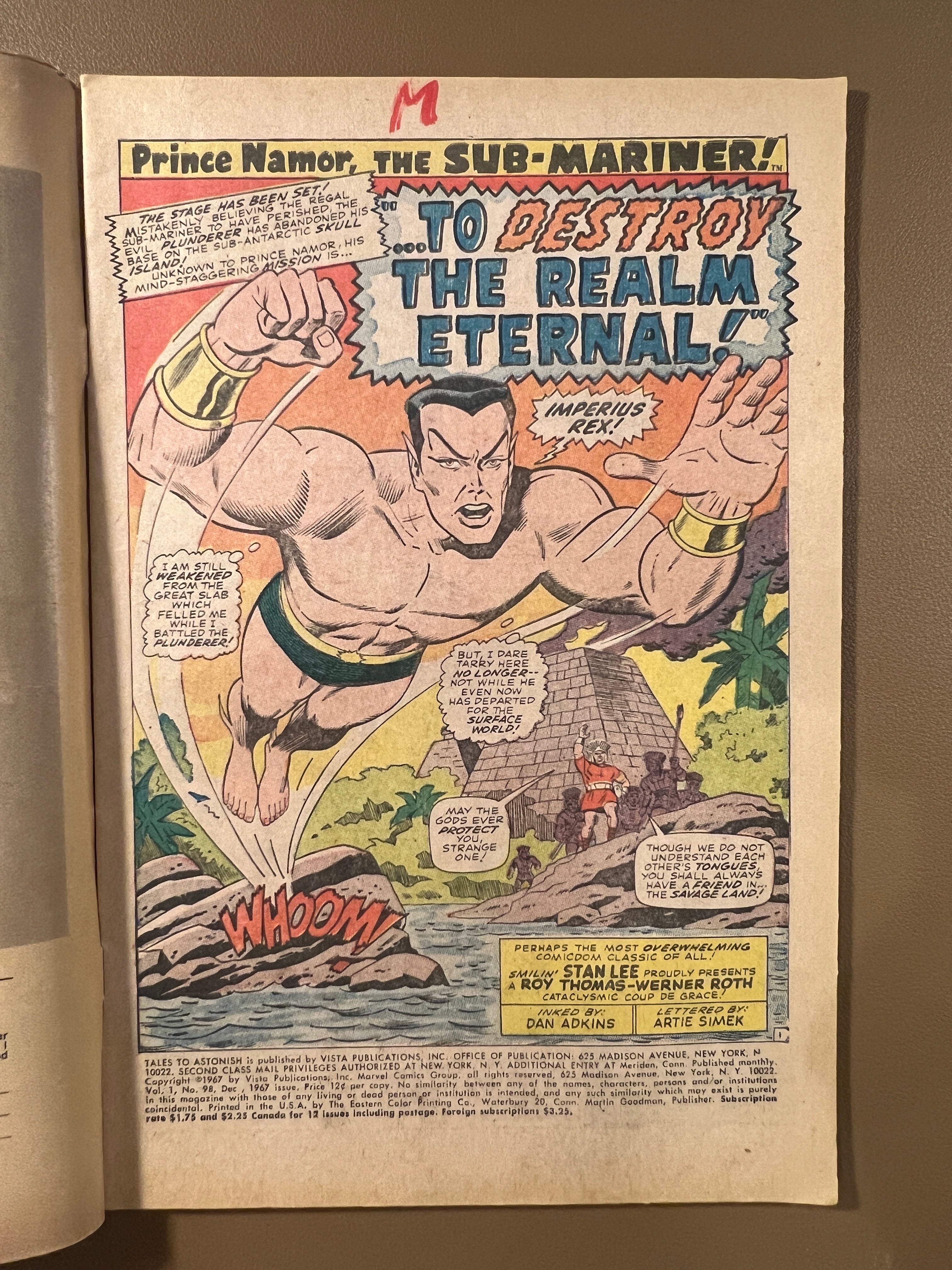 TALES TO ASTONISH #98 (1967) – SUB-MARINER & HULK
