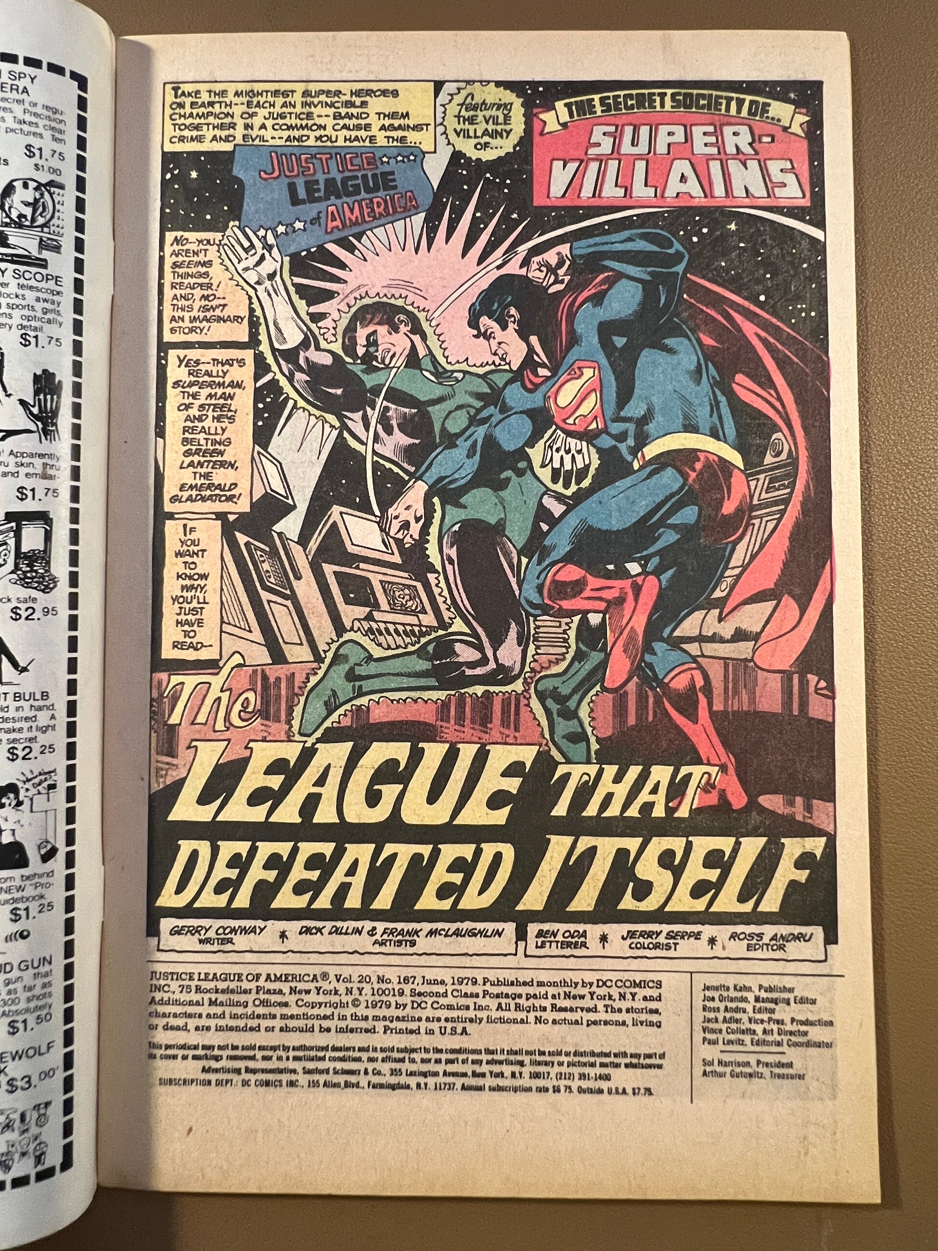 JUSTICE LEAGUE OF AMERICA #167 (1979)