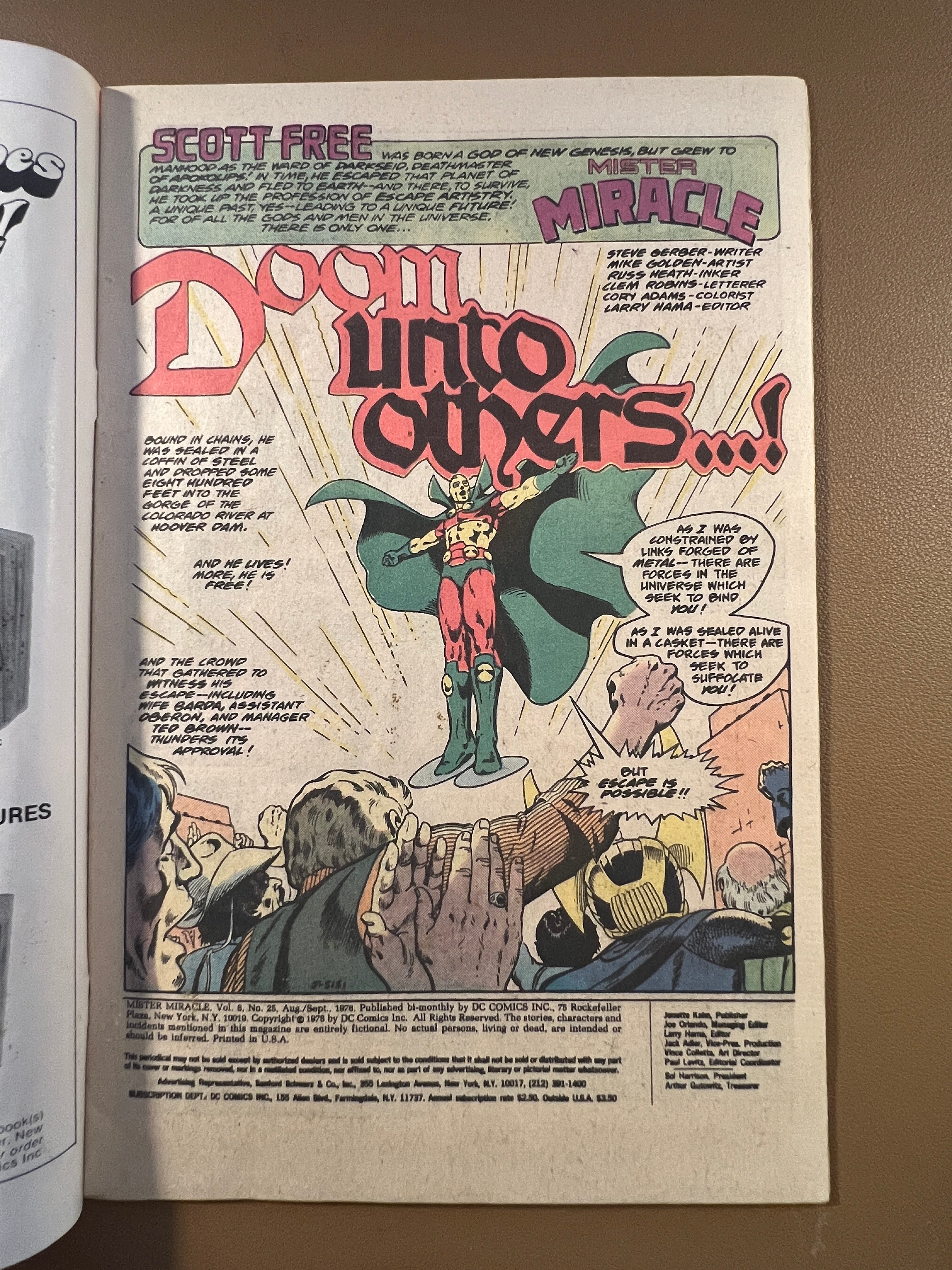 MISTER MIRACLE #25 (1978) – JACK KIRBY’S FOURTH WORLD!
