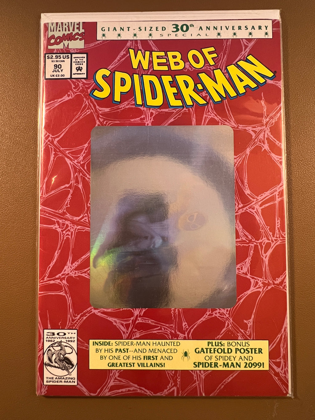 WEB OF SPIDER-MAN #90 (1992) – 30TH ANNIVERSARY GIANT-SIZE | HOLOGRAM COVER