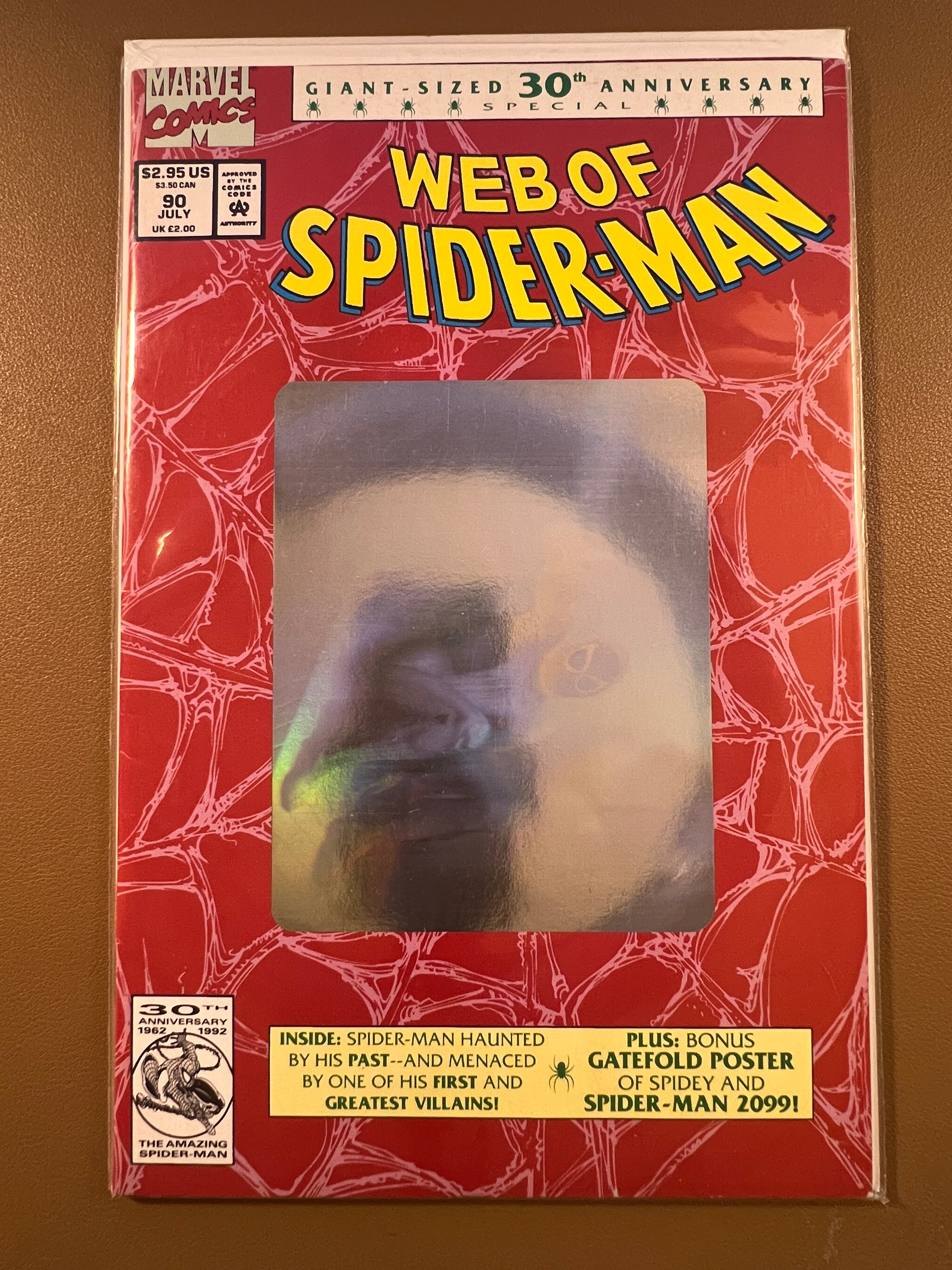 WEB OF SPIDER-MAN #90 (1992) – 30TH ANNIVERSARY GIANT-SIZE | HOLOGRAM COVER