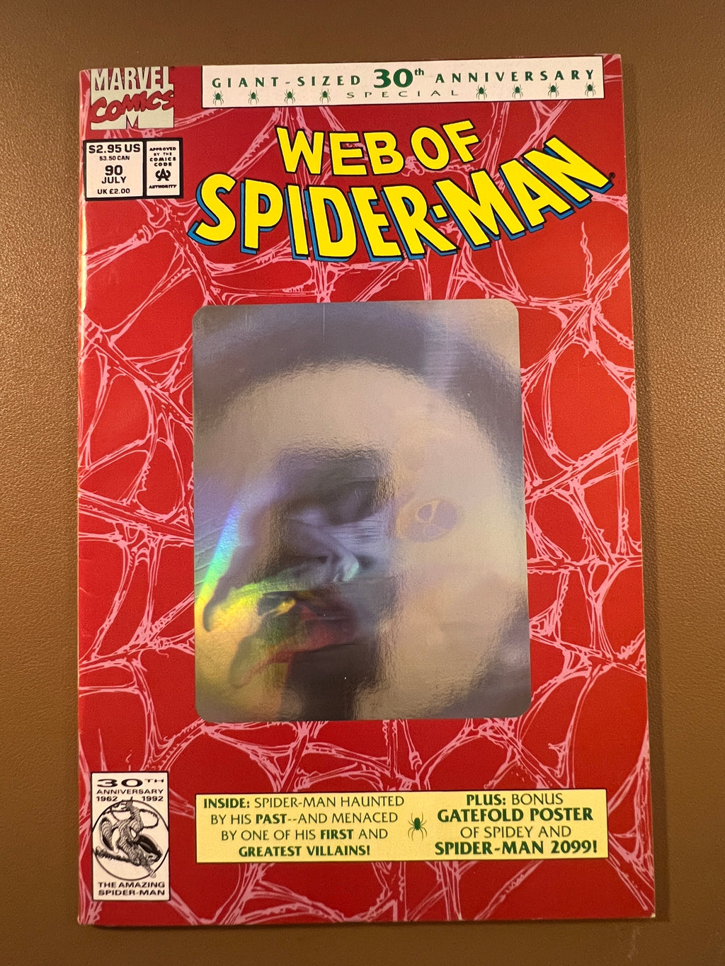 WEB OF SPIDER-MAN #90 (1992) – 30TH ANNIVERSARY GIANT-SIZE | HOLOGRAM COVER