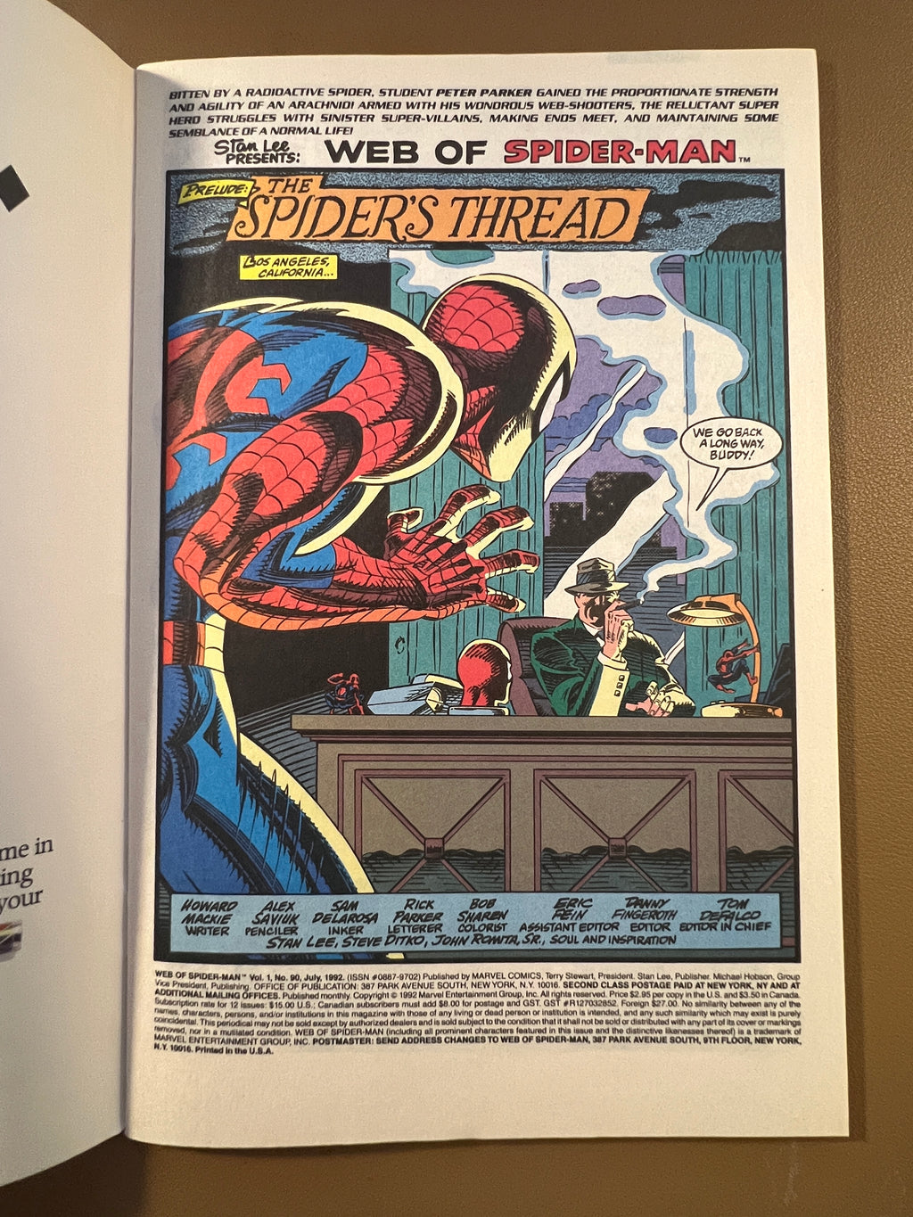 WEB OF SPIDER-MAN #90 (1992) – 30TH ANNIVERSARY GIANT-SIZE | HOLOGRAM COVER