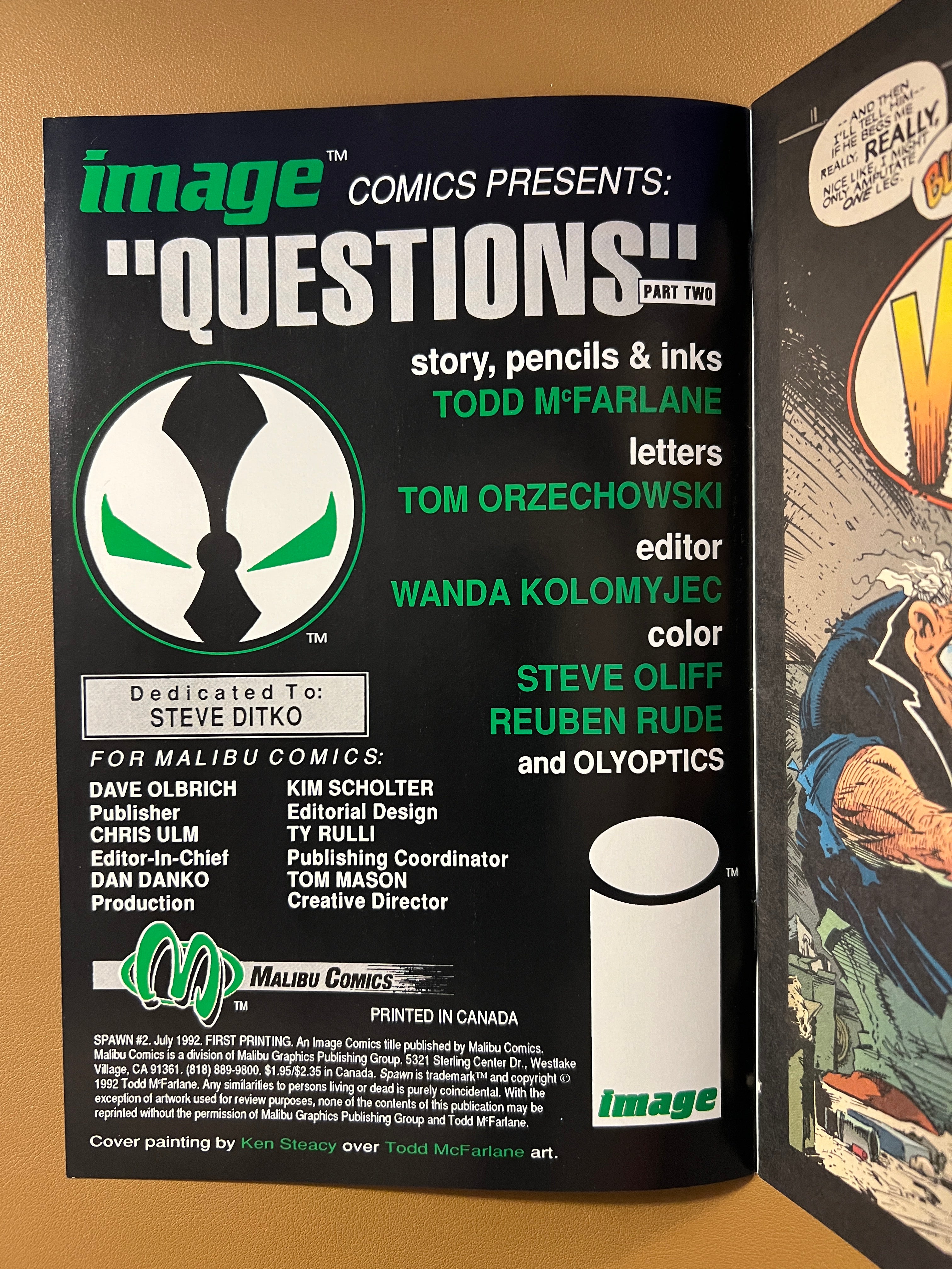 SPAWN #2 (1992) – TODD McFARLANE