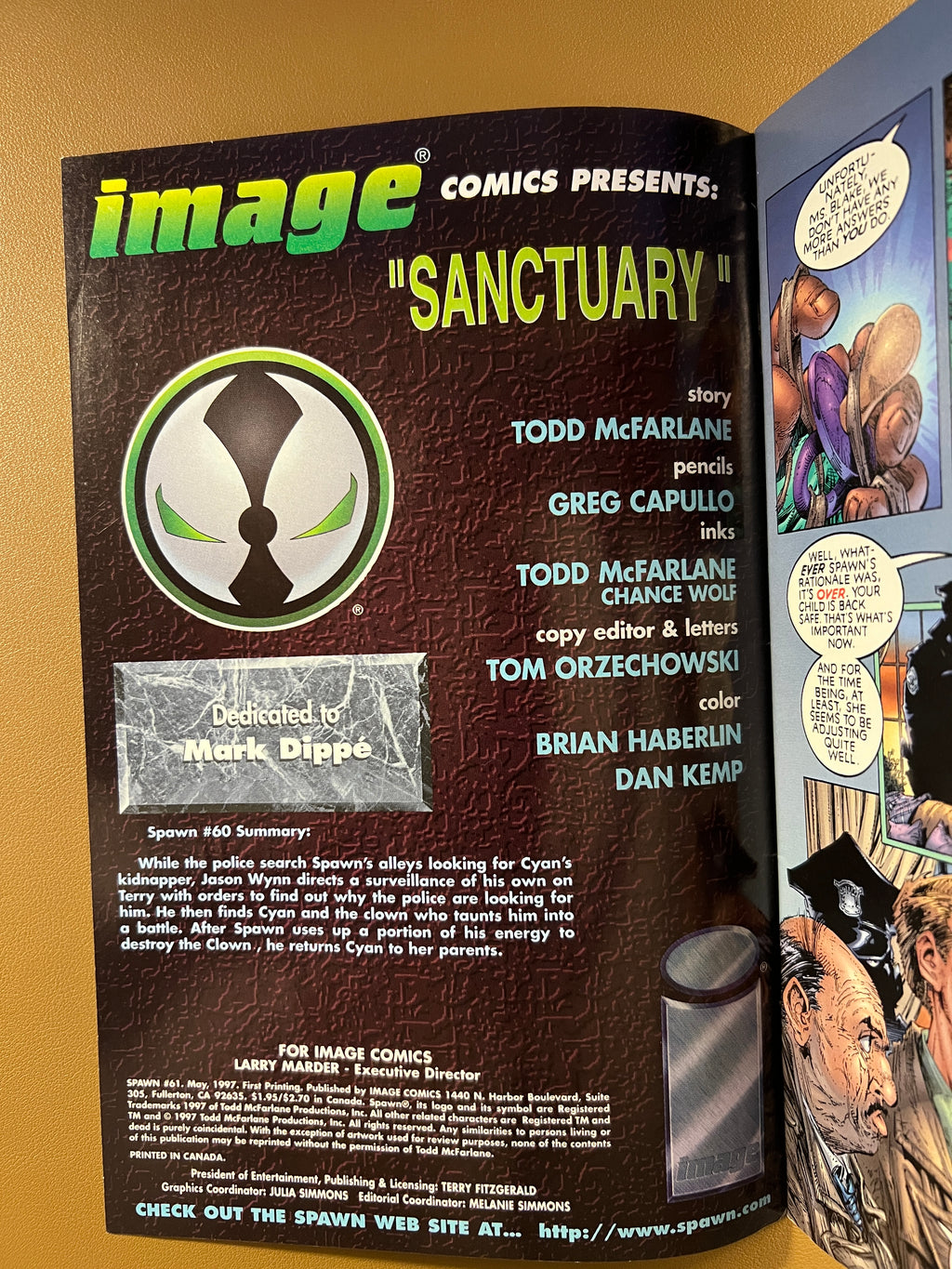 SPAWN #61 (1997) – TODD McFARLANE | DARK, ICONIC COVER