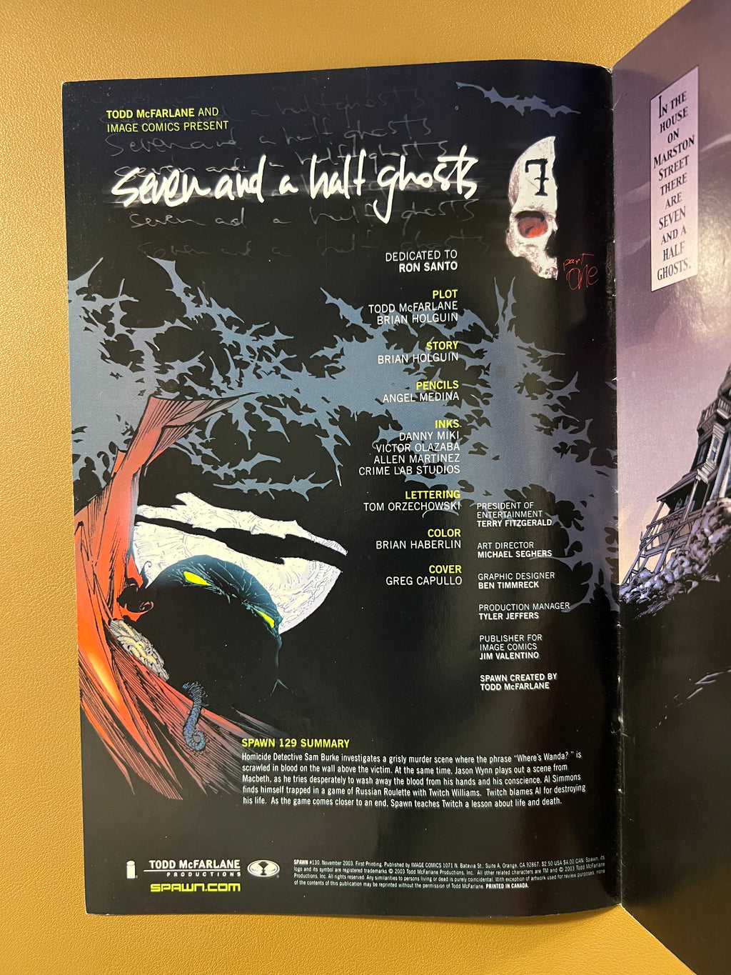 SPAWN #130 (2003) ICONIC CLOCK TOWER COVER