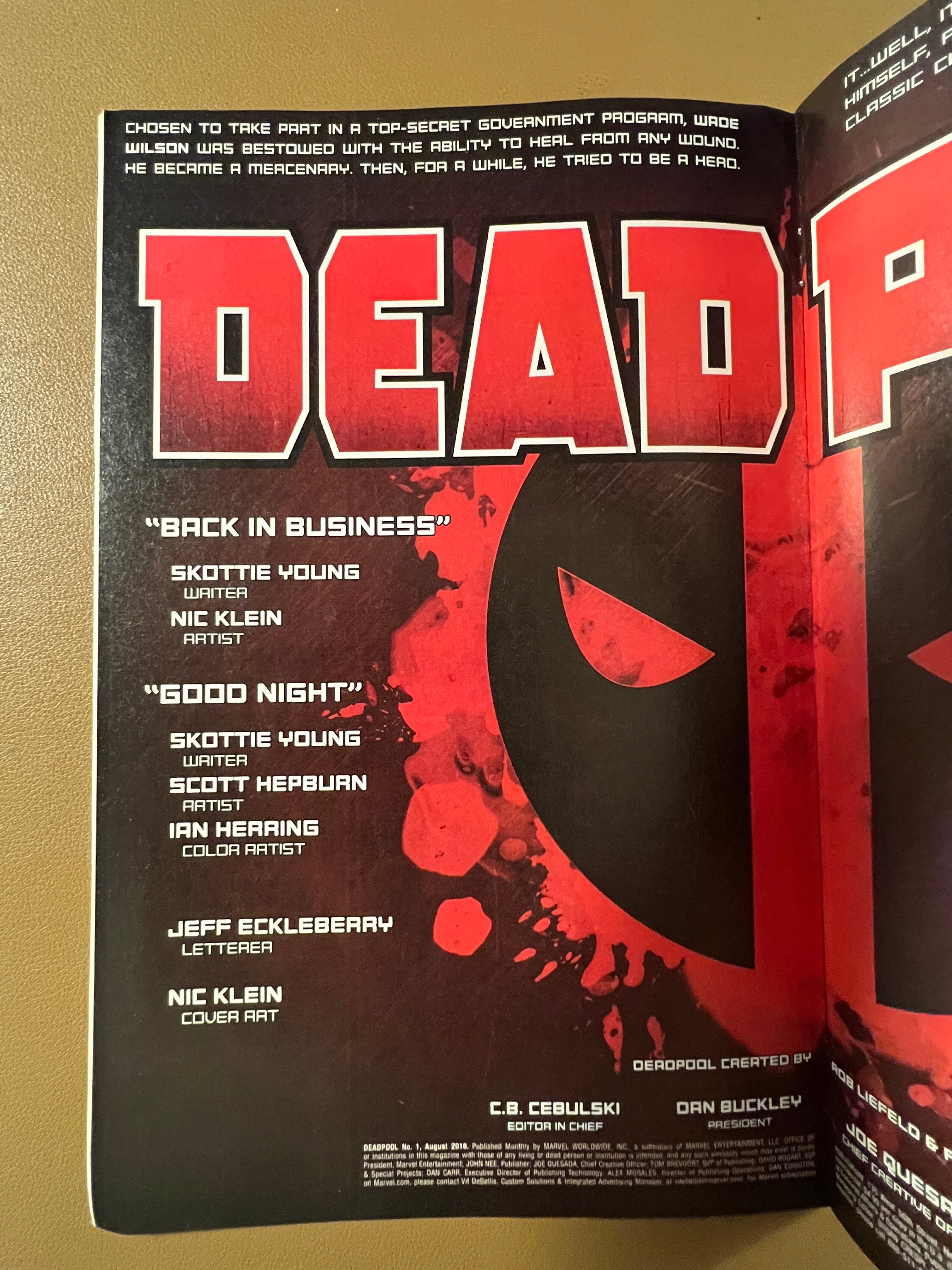 DEADPOOL #1 (2018)