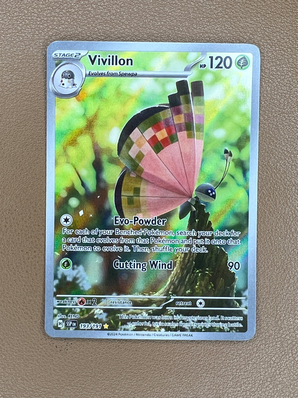Vivillon Illustration Rare #193/191 (Surging Sparks)