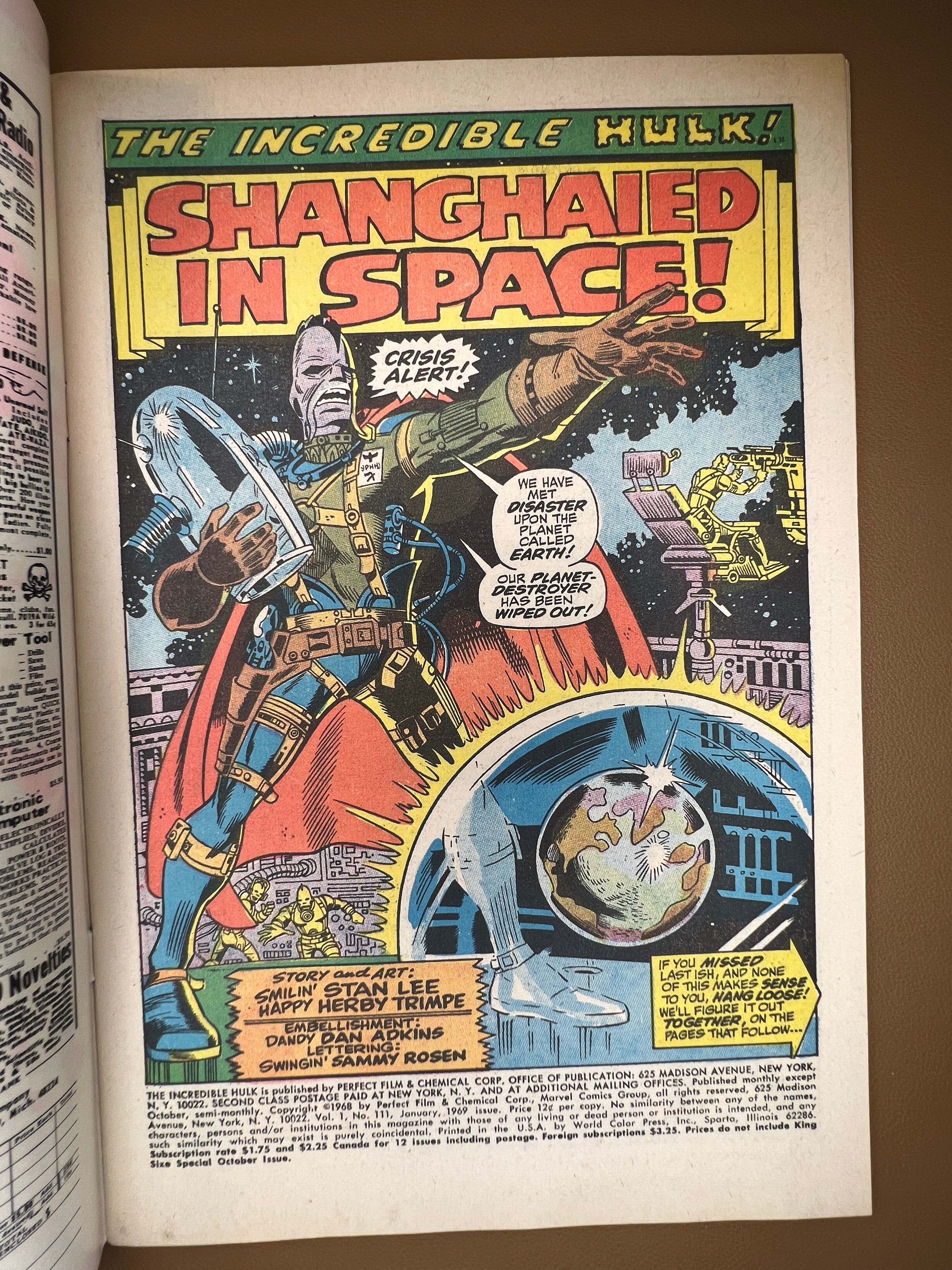 THE INCREDIBLE HULK #111 (January 1969)